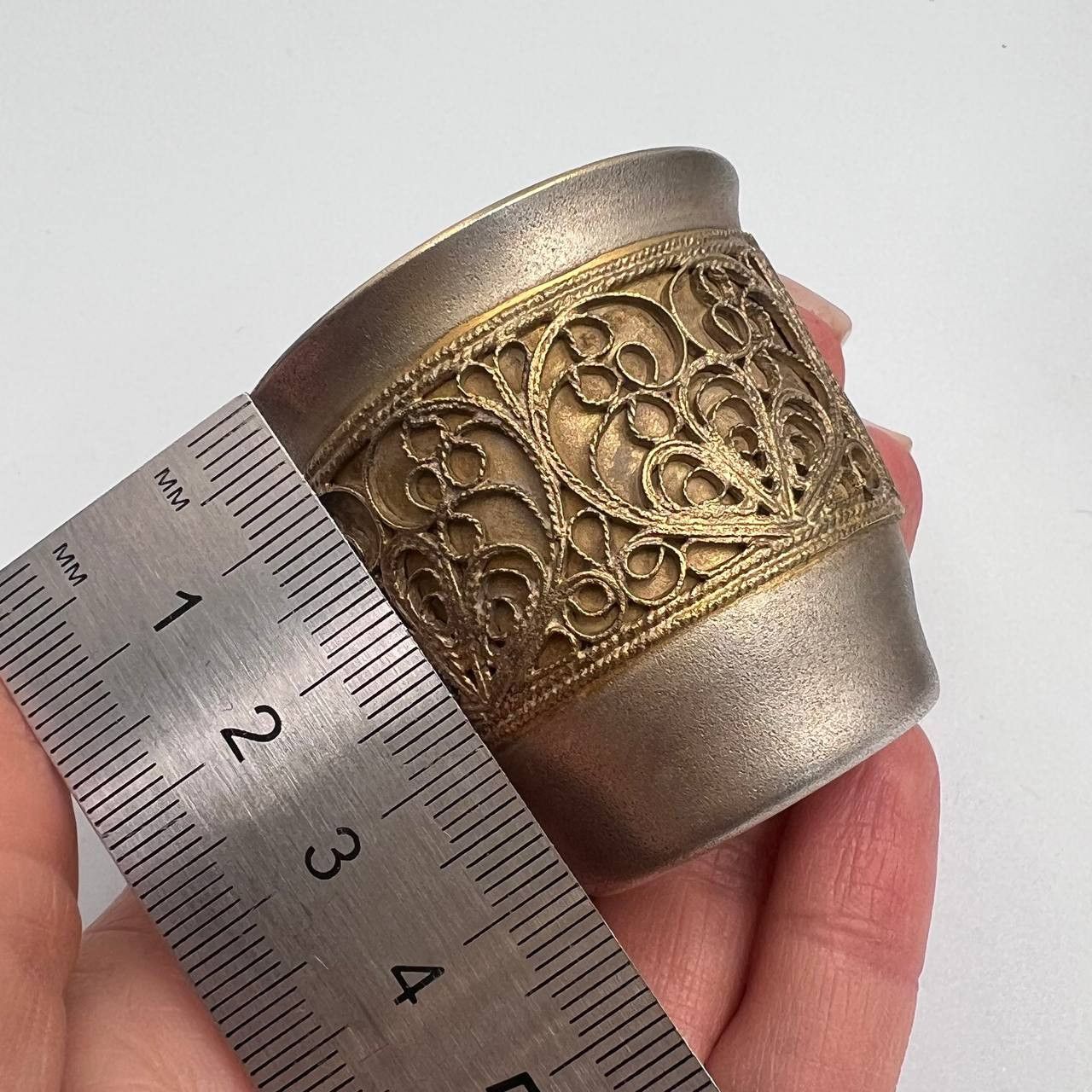 Vintage Vintage USSR Filigree Gilded Nickel Silver Shot Glasses Size ONE SIZE - 3 Thumbnail