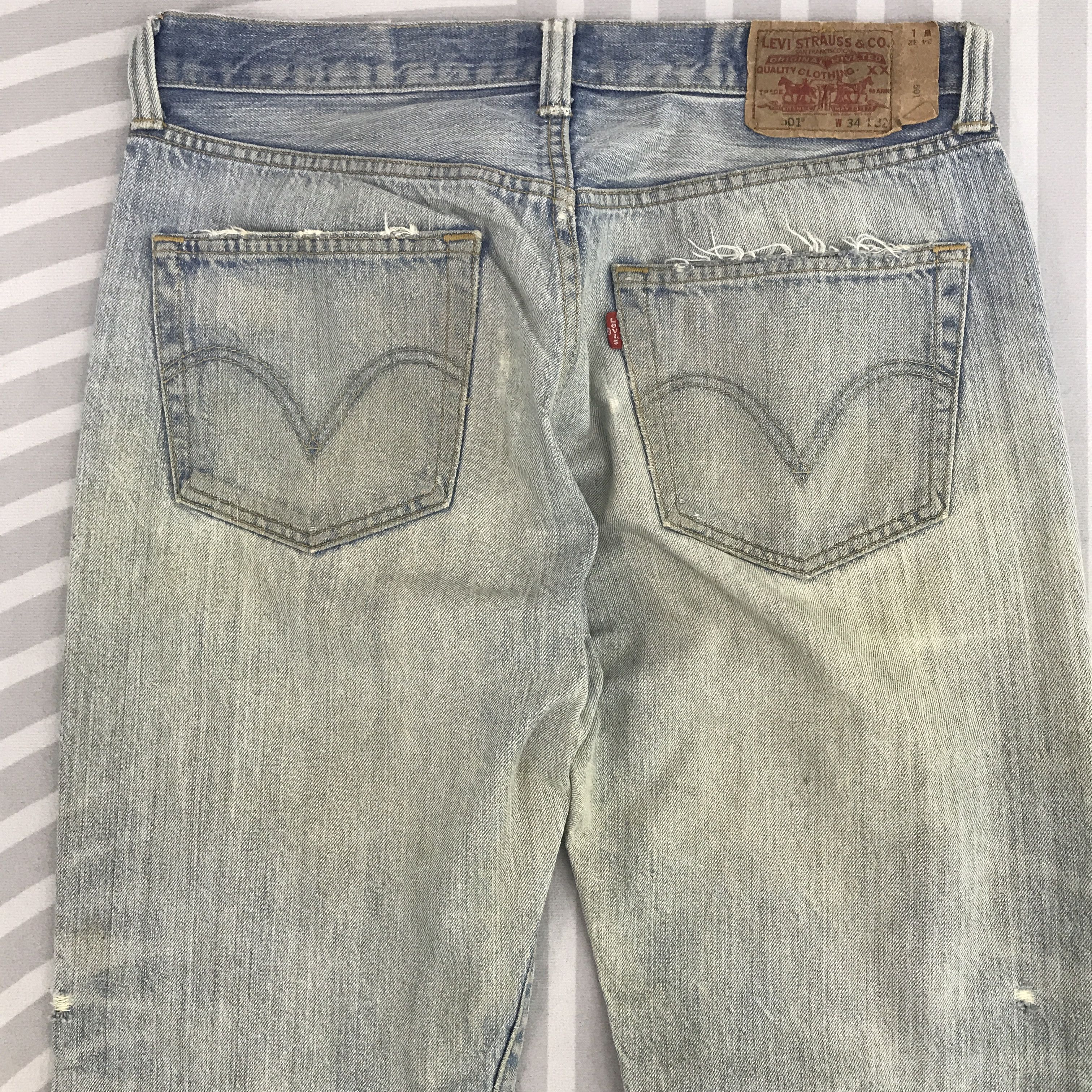Levi's Vintage Levi's 501 Distressed rusty style Denim jeans Size US 32 / EU 48 - 5 Thumbnail