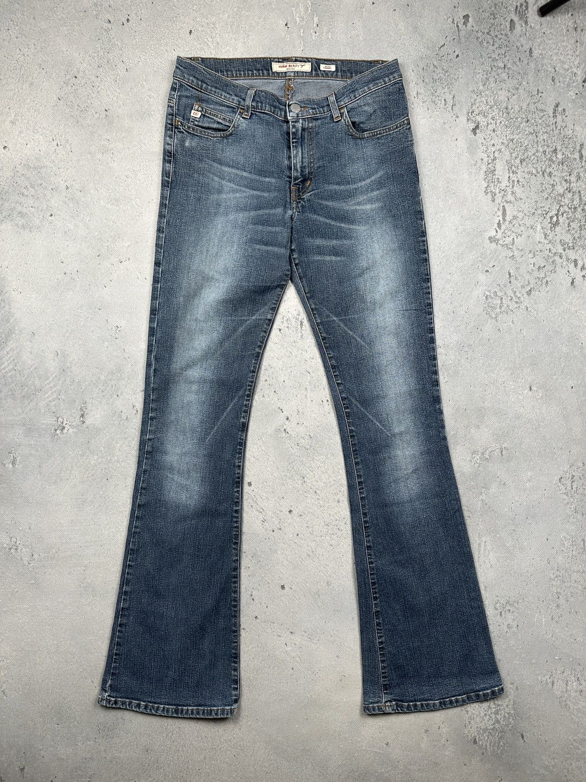 Miss Sixty Miss Sixty Tommy Bootcut Low Rise Blue Denim Flared Jeans Size 28" / US 6 / IT 42 - 7 Thumbnail