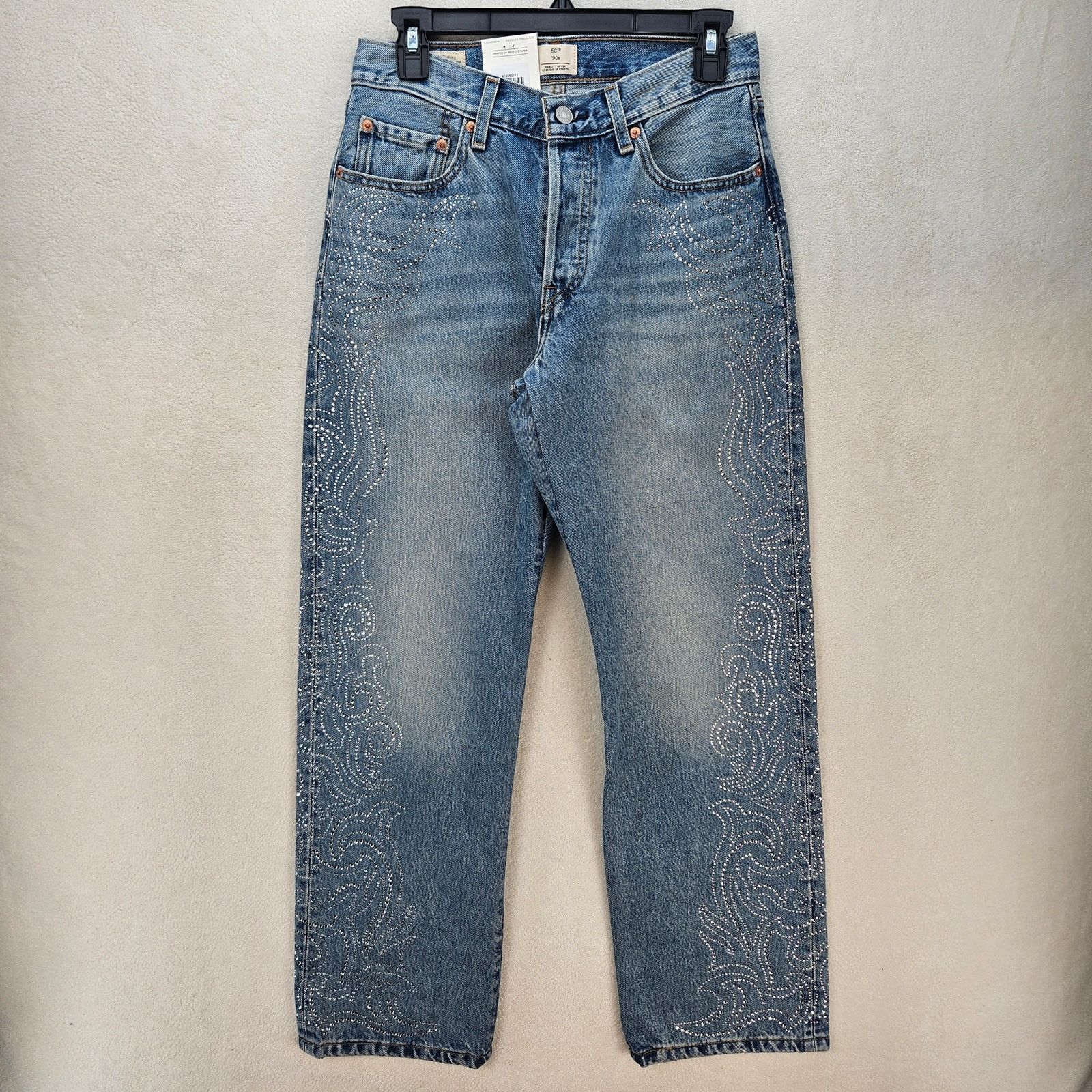 Levi's LEVI'S 501 X BEYONCE 90S STRAIGHT JEANS 26X30 CRYSTAL Size 26" / US 2 / IT 38 - 1 Thumbnail
