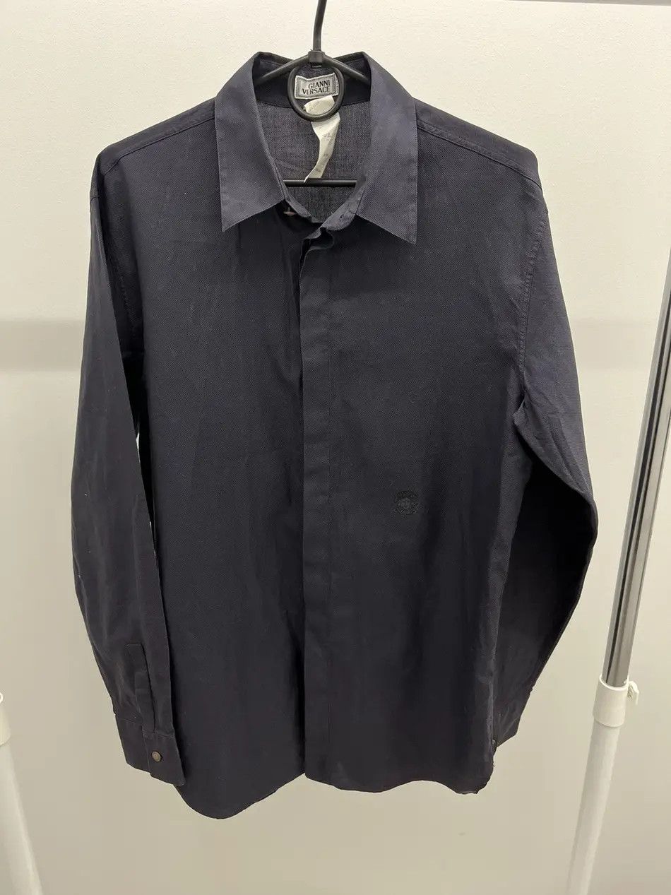Versace Vintage Gianni Versace Medusa Embroidered Shirt Size US M / EU 48-50 / 2 - 1 Thumbnail