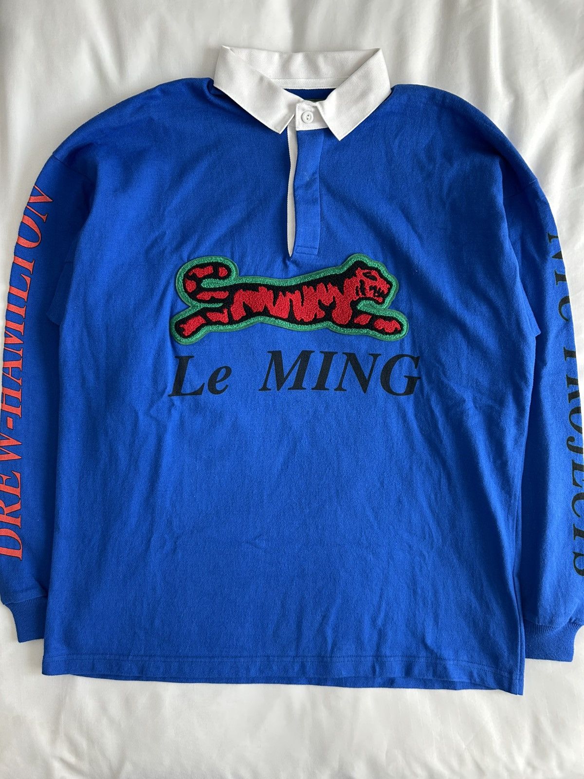 DENIM TEARS Denim Tears Rugby Long Sleeve Tiger of Harlem Polo Size US L / EU 52-54 / 3 - 1 Thumbnail