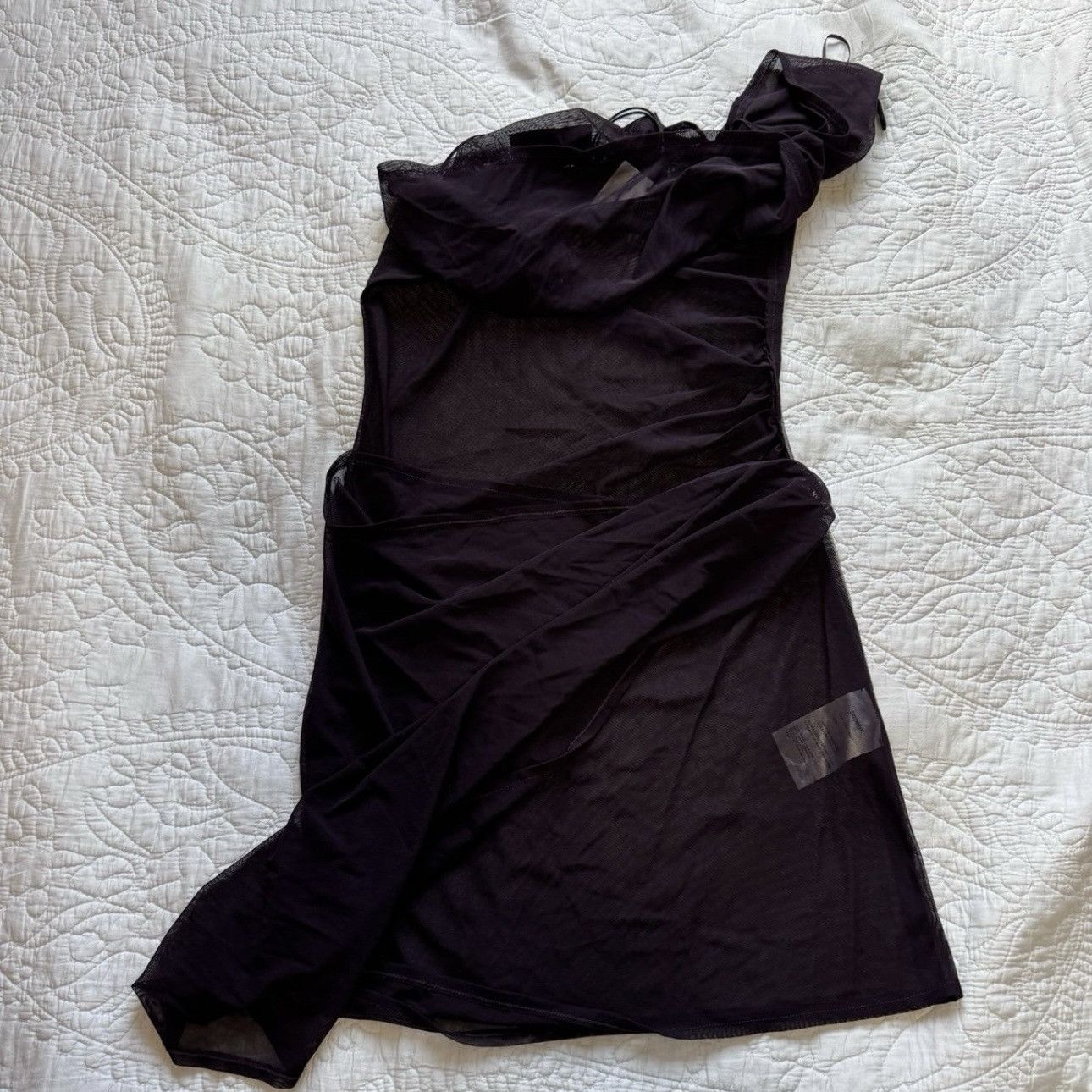 Coperni COPERNI - Asymmetric Draped Mesh Dress Size M / US 6-8 / IT 42-44 - 6 Thumbnail