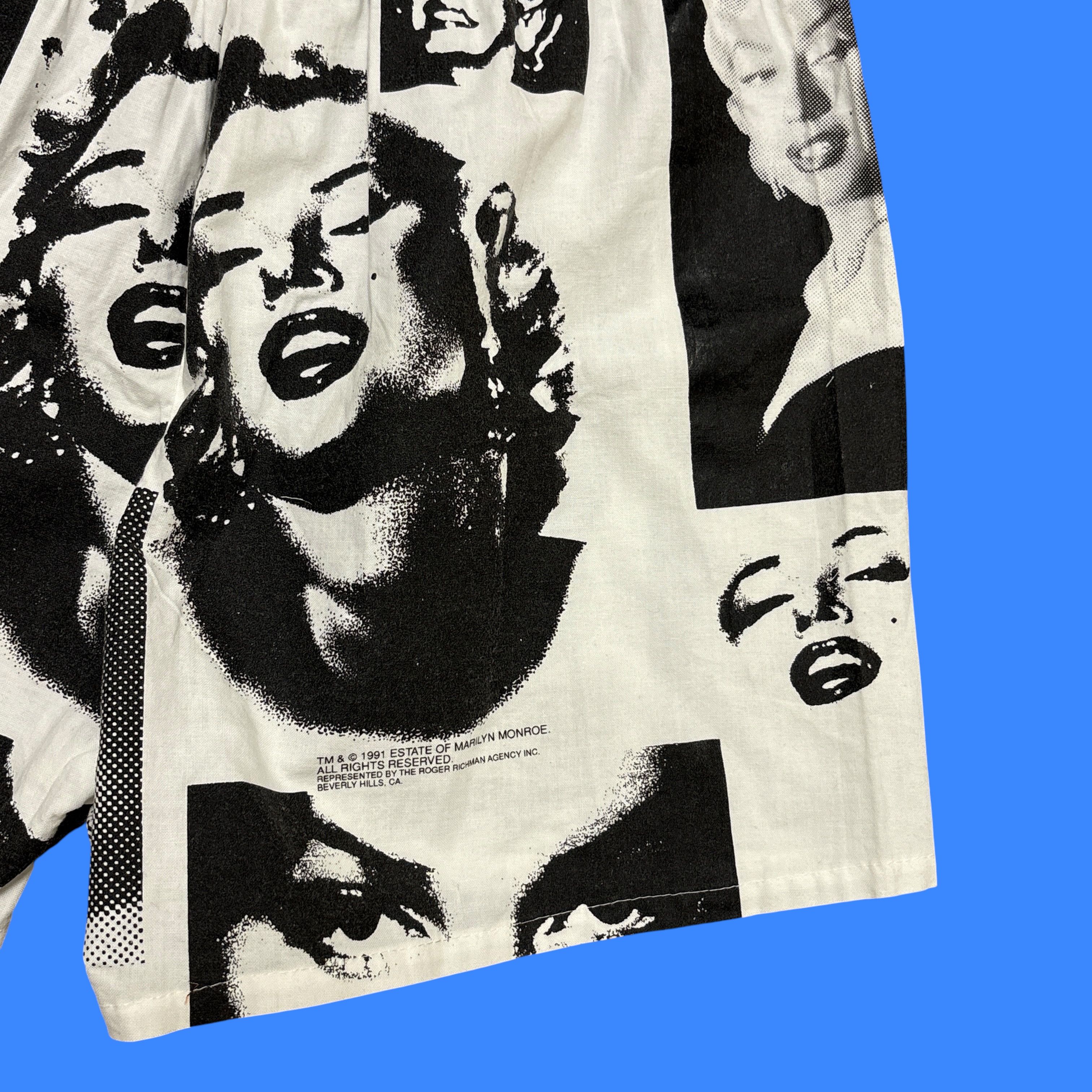 Vintage Vintage 1991 Marilyn Monroe All Over Print Boxer Shirts Size 36 - 9 Thumbnail