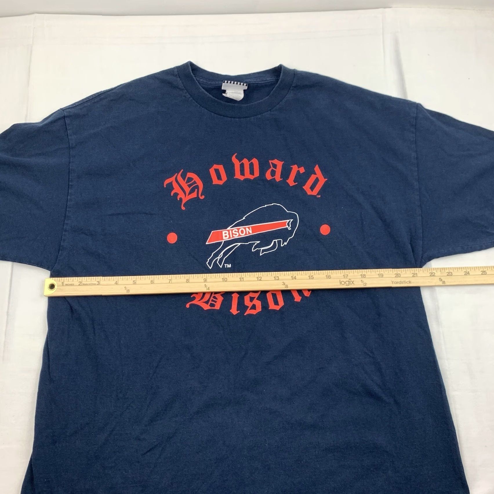 Vintage VINTAGE Howard Bison T Shirt Adult XL Blue College Sports School Foot Locker 90s Size US XL / EU 56 / 4 - 7 Thumbnail