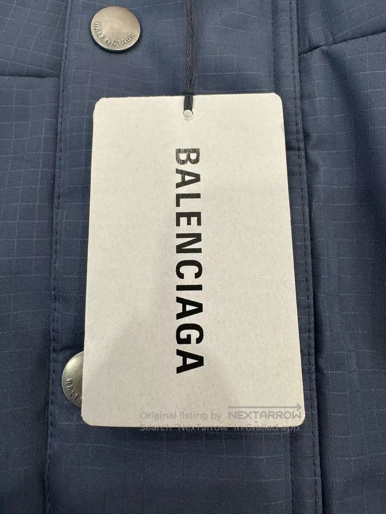Balenciaga Balenciaga Double B Letter Logo Blue Cotton Jacket Size US M / EU 48-50 / 2 - 8 Thumbnail