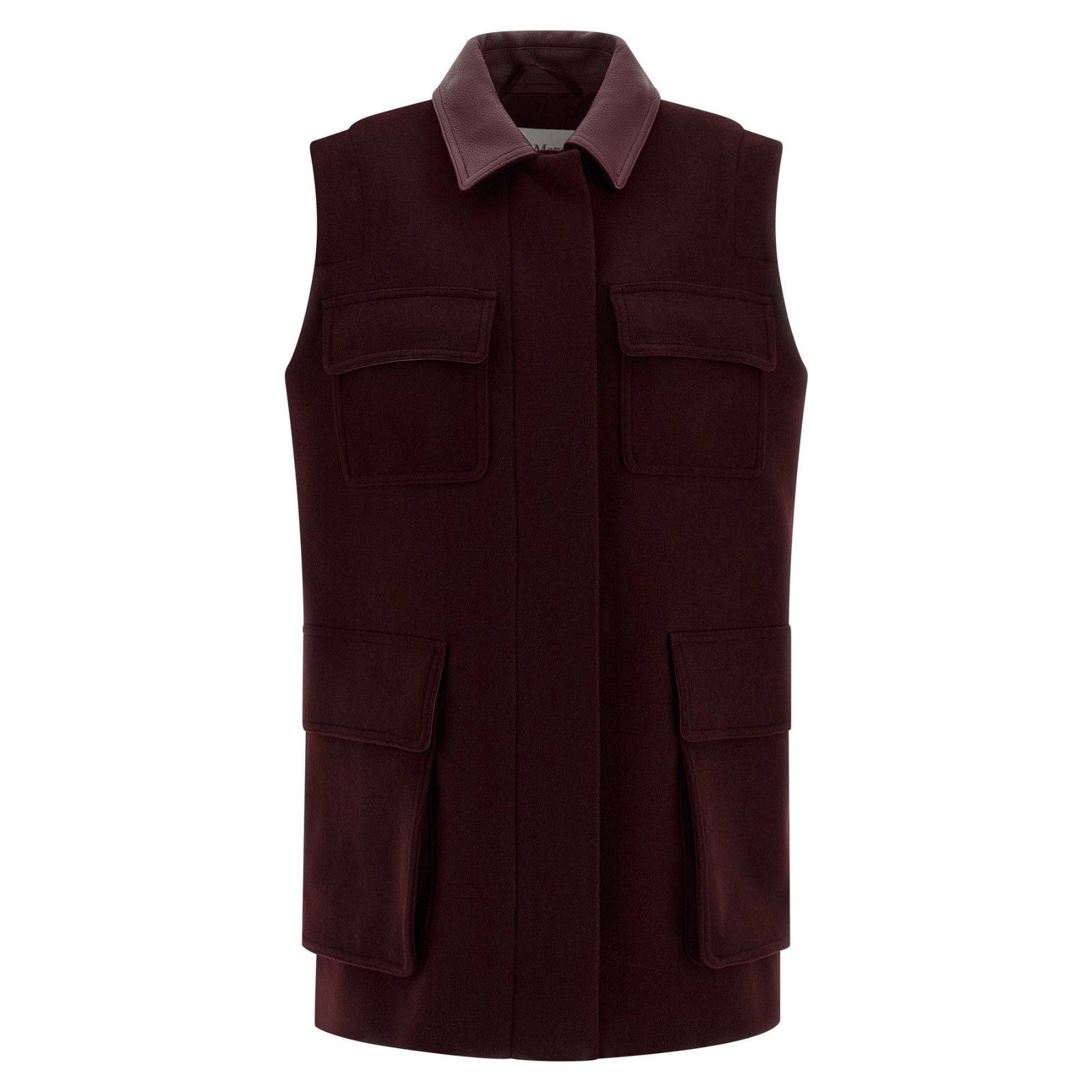MAX MARA Aeroso Bordeaux Vest New & Authentic (Women's size:
