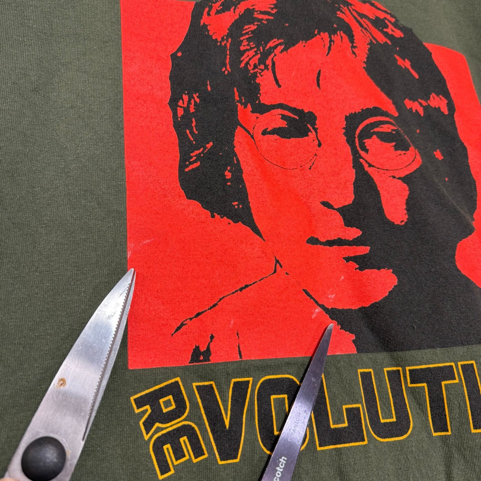 Anvil VTG Anvil John Lennon Beatles XL Tee Shirt Green Revolution Size US XL / EU 56 / 4 - 7 Thumbnail