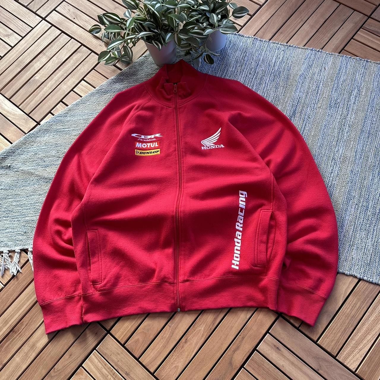 Vintage Y2K Honda Racing F1 Motorsport Zip Up Track Jacket