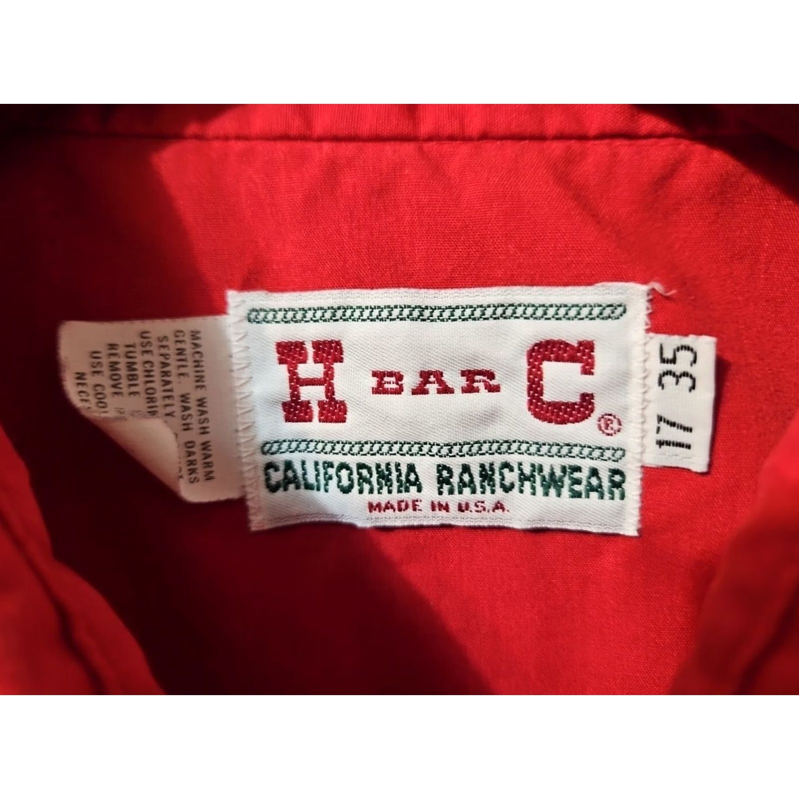 Vintage Vintage H Bar C Red Pearl Snap Western Shirt - Size 17-35 Size US XL / EU 56 / 4 - 3 Thumbnail