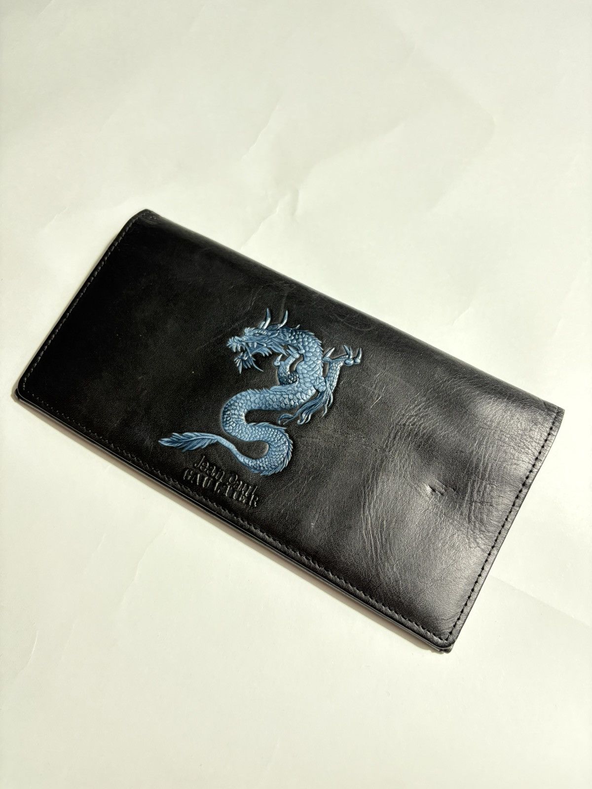 Jean Paul Gaultier RARE JEAN PAUL GAULTIER BLUE DRAGON LEATHER LONG WALLET Size ONE SIZE - 3 Thumbnail