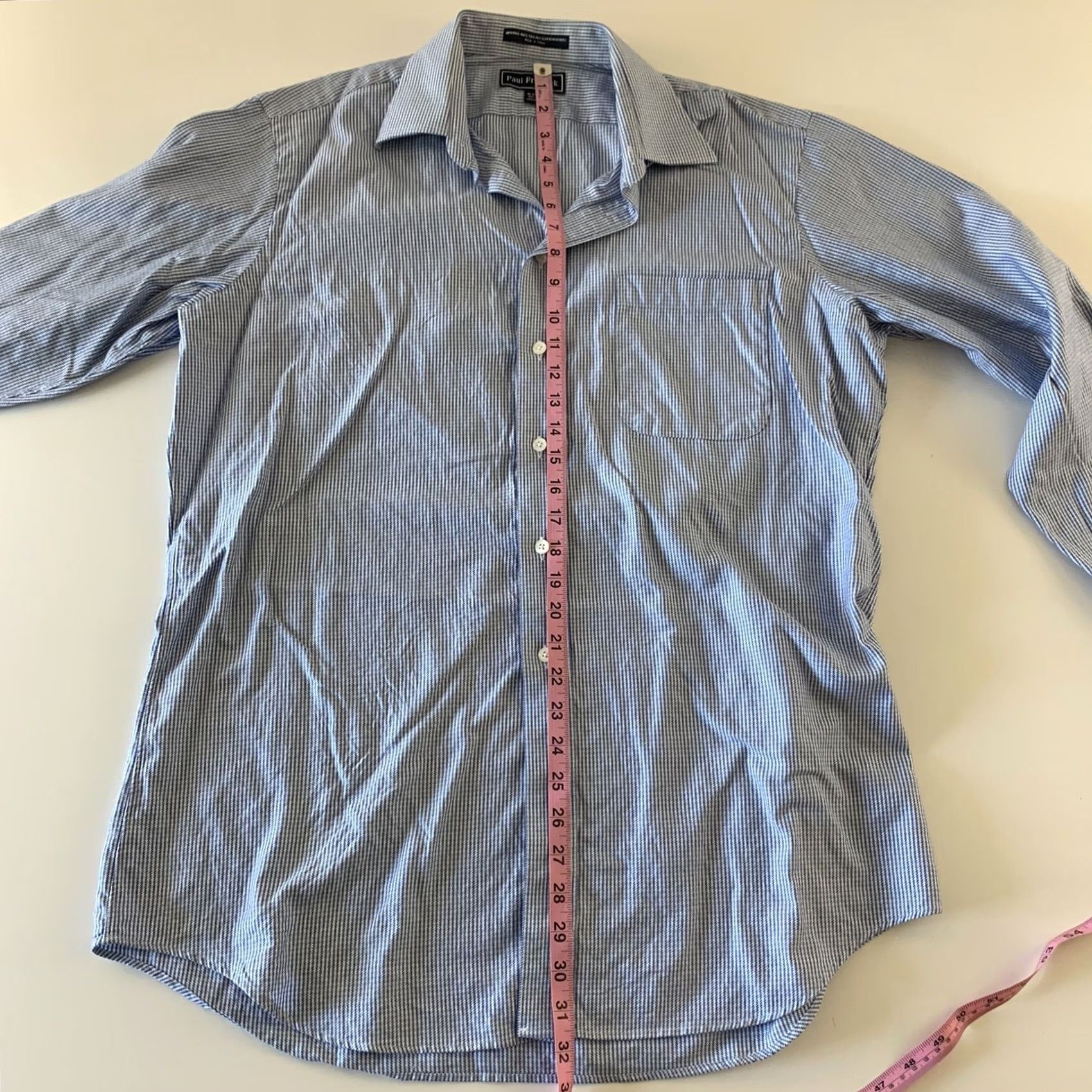 Vintage Paul Fredrick Long Sleeve Plaid Button Front Shirt Men's Size 16 34 Blue Size US L / EU 52-54 / 3 - 4 Thumbnail