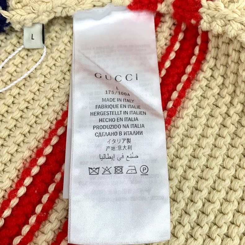 Gucci Gucci Color-blocked striped V-neck single-breasted long-sle Size L / US 10 / IT 46 - 7 Thumbnail