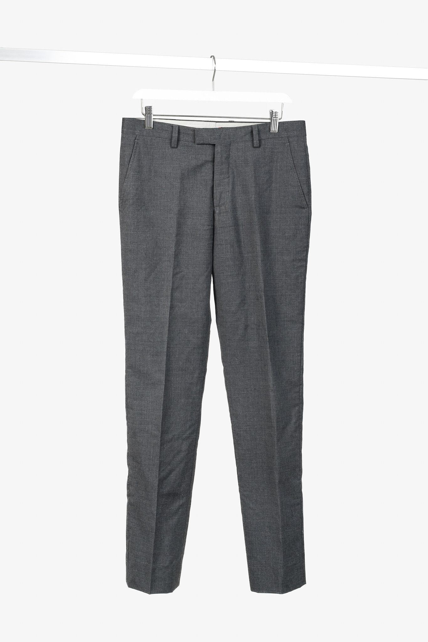 Etro Etro Grey Wool-Suiting Straight-Leg Trousers Size US 32 / EU 48 - 1 Thumbnail