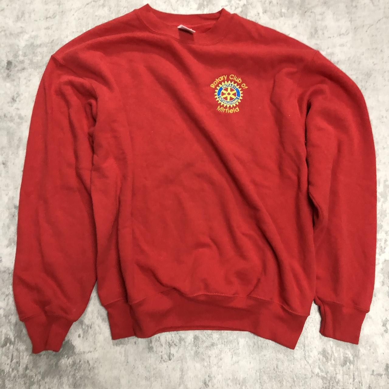 Fruit Of The Loom Red vintage Rotary Club sweatshirt clothing Size US M / EU 48-50 / 2 - 1 Thumbnail