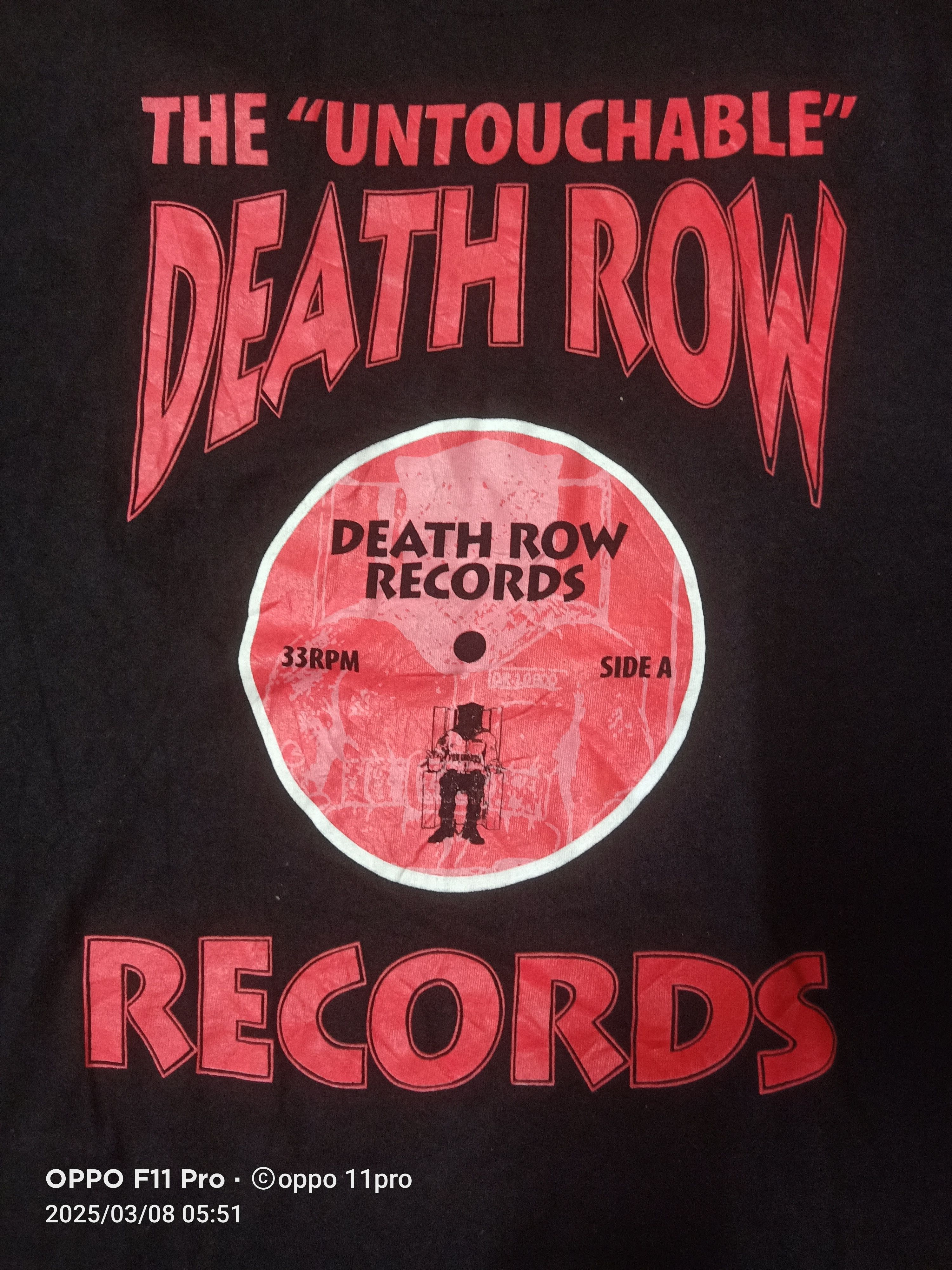 Death Row Records × Rap Tees × Vintage Death Row Record Tee Shirt ( The Untouchhable ) Size US M / EU 48-50 / 2 - 6 Thumbnail