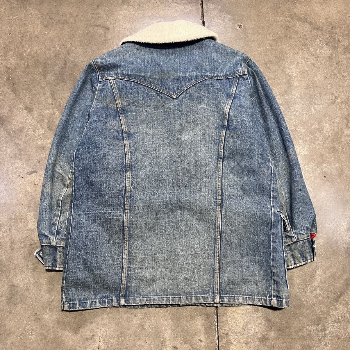 Lee Vintage 80s Lee Storm Rider Denim Jacket Sherpa Lined USA Size US XL / EU 56 / 4 - 9 Thumbnail