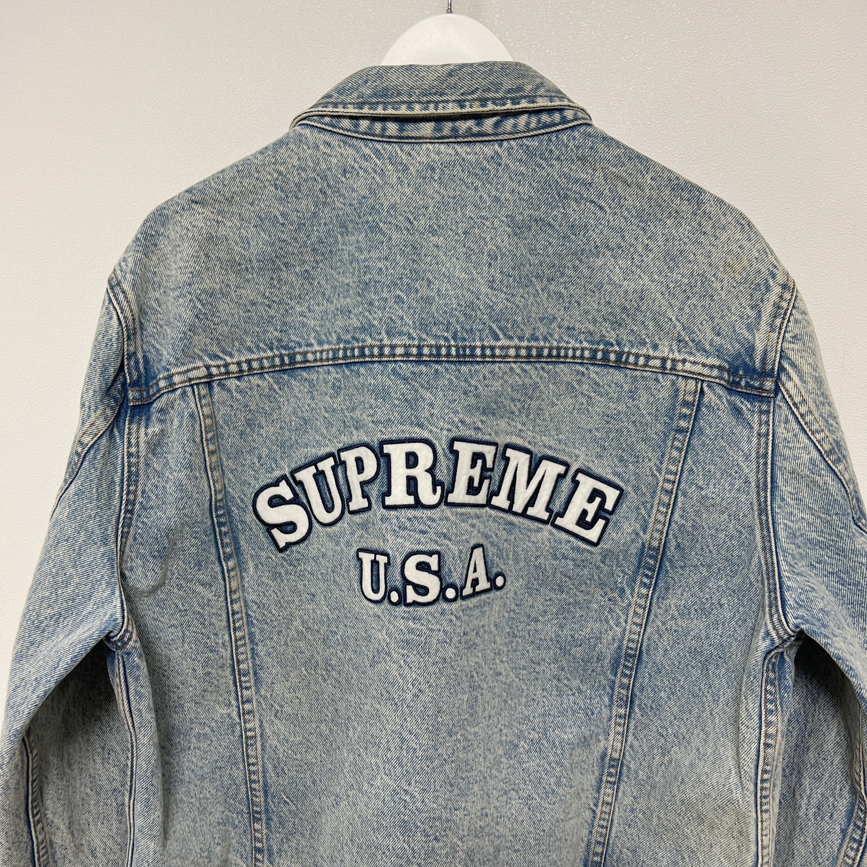 Supreme Supreme SS16 Denim Trucker Jacket Washed Blue Size US XL / EU 56 / 4 - 4 Thumbnail