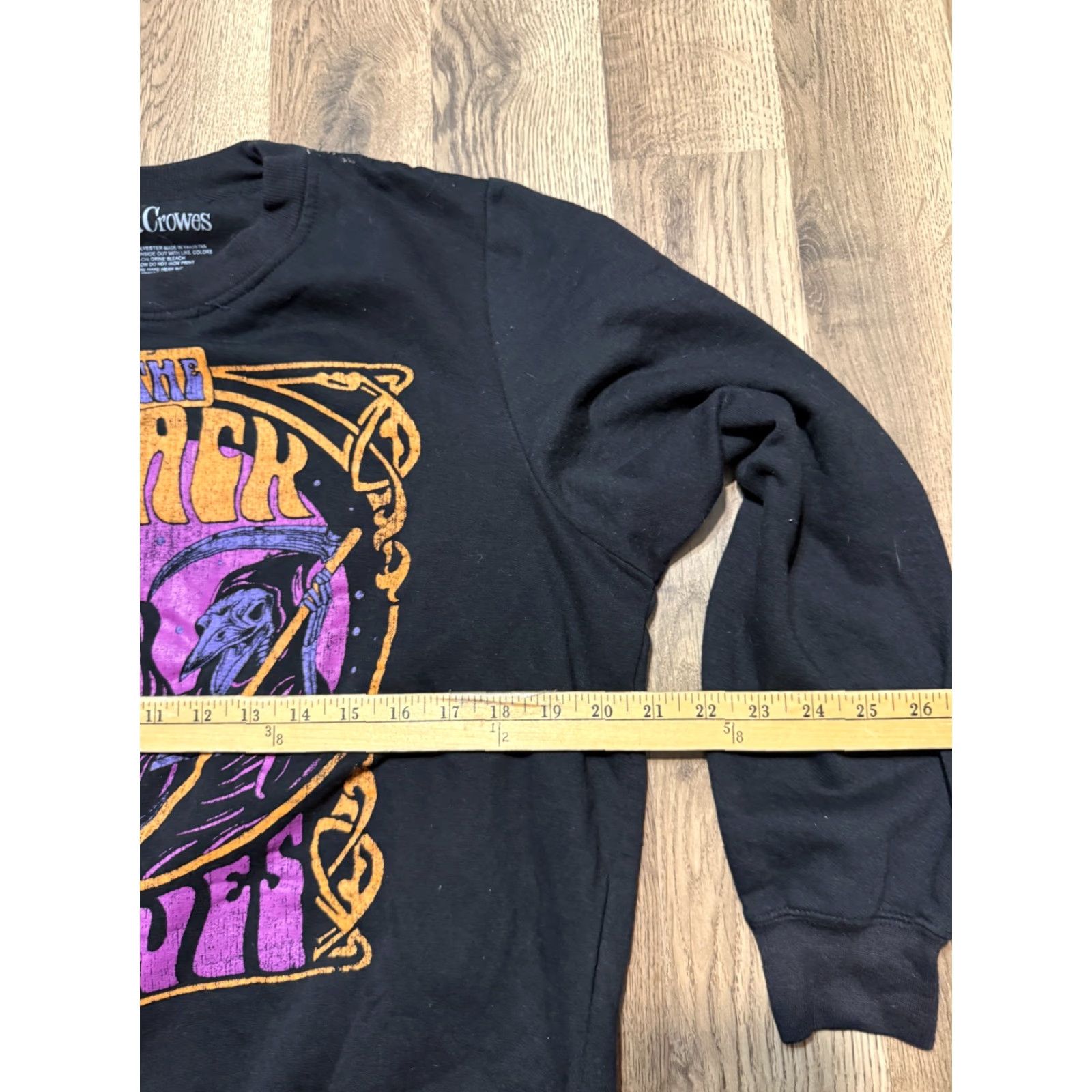 Vintage VINTAGE Black Crowes Sweater Womens Large Black Purple Orange Crewneck The Black Crows Ladies Sweater Pullover Crew Neck Casual Fall Spring Summer Size L / US 10 / IT 46 - 7 Thumbnail