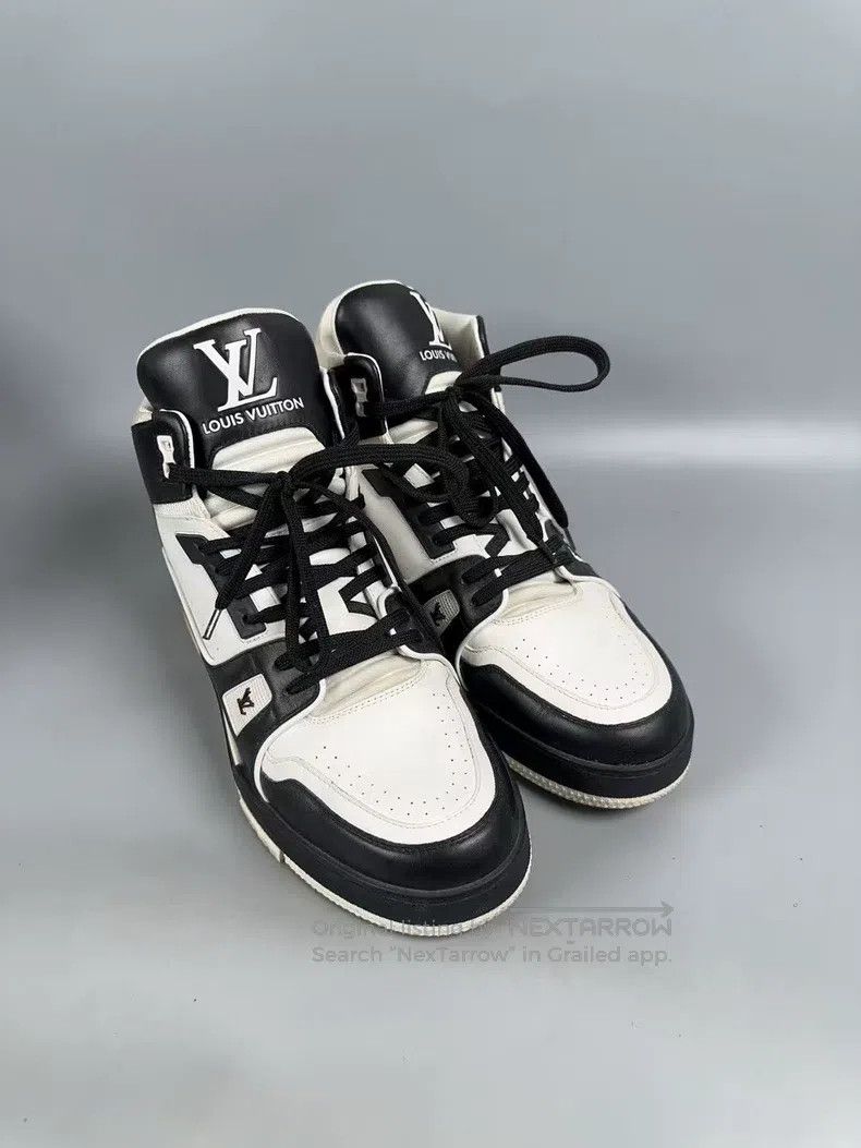 Louis Vuitton Louis Vuitton Black and white panda high-top casual shoes Size US 7 / EU 40 - 1 Thumbnail