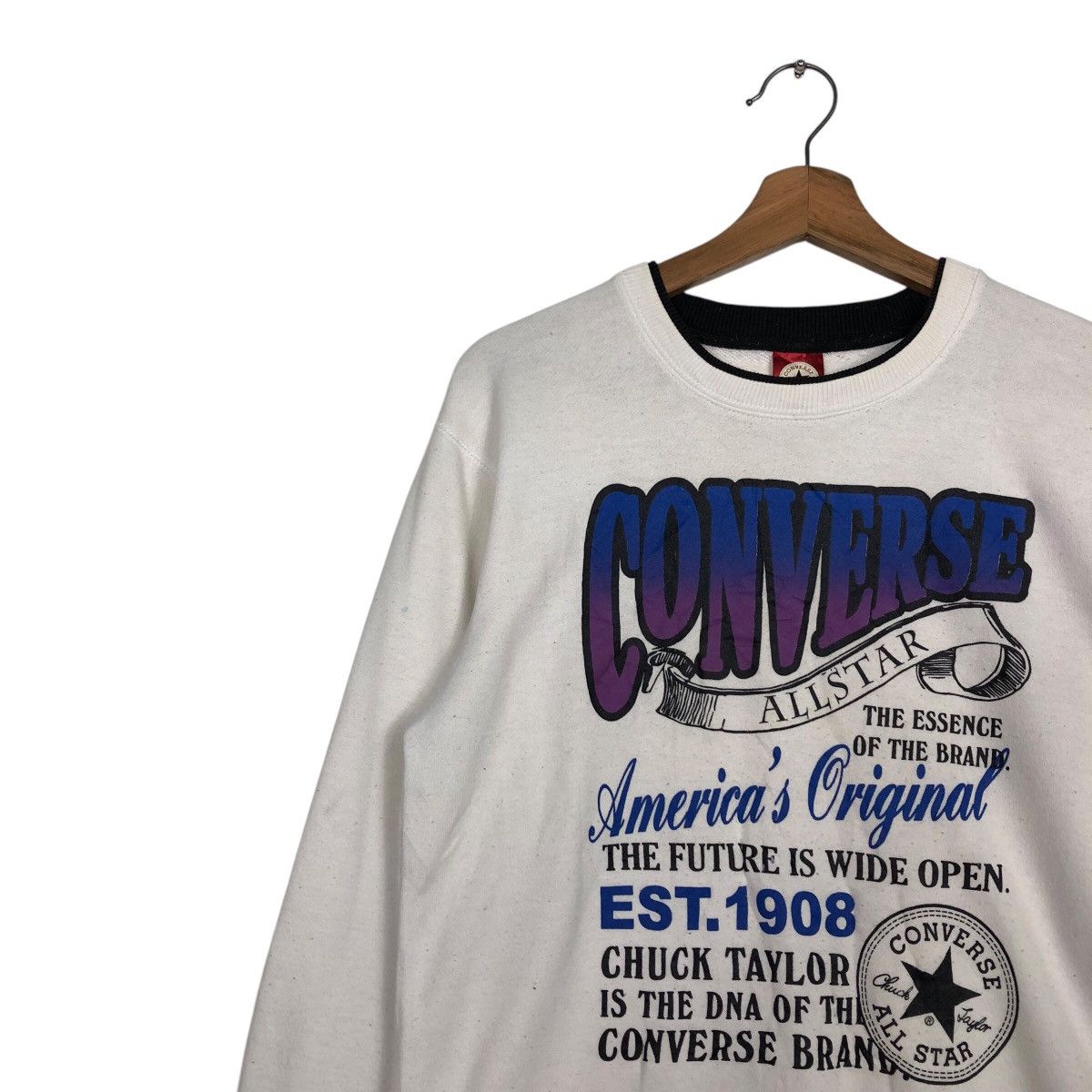 Japanese Brand × Vintage 📌Vintage Sweatshirt Converse All Star Big Logo Size US M / EU 48-50 / 2 - 8 Thumbnail