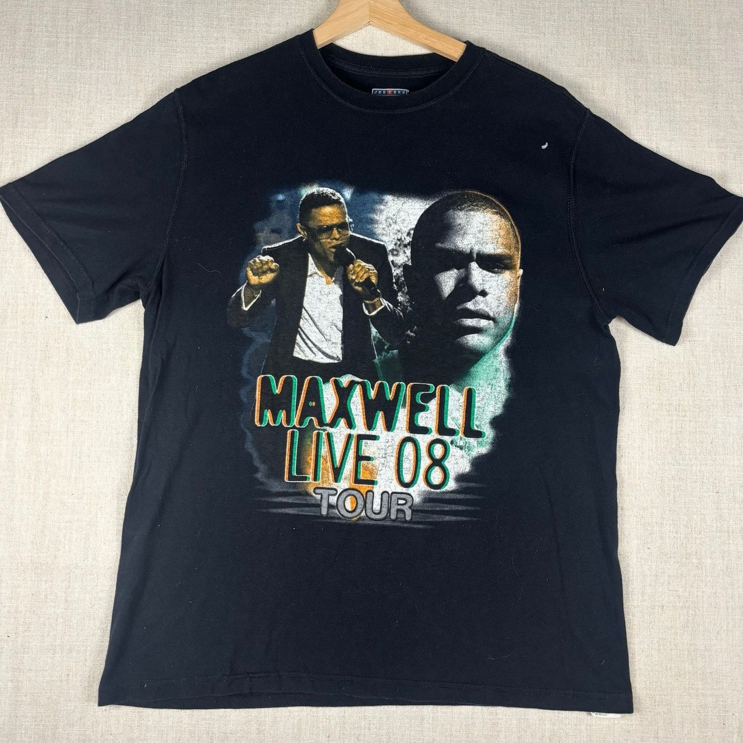 Jerzees VTG Maxwell Live 08 Tour Jazmine Sullivan Y2K Md Concert Tee Size US M / EU 48-50 / 2 - 1 Thumbnail