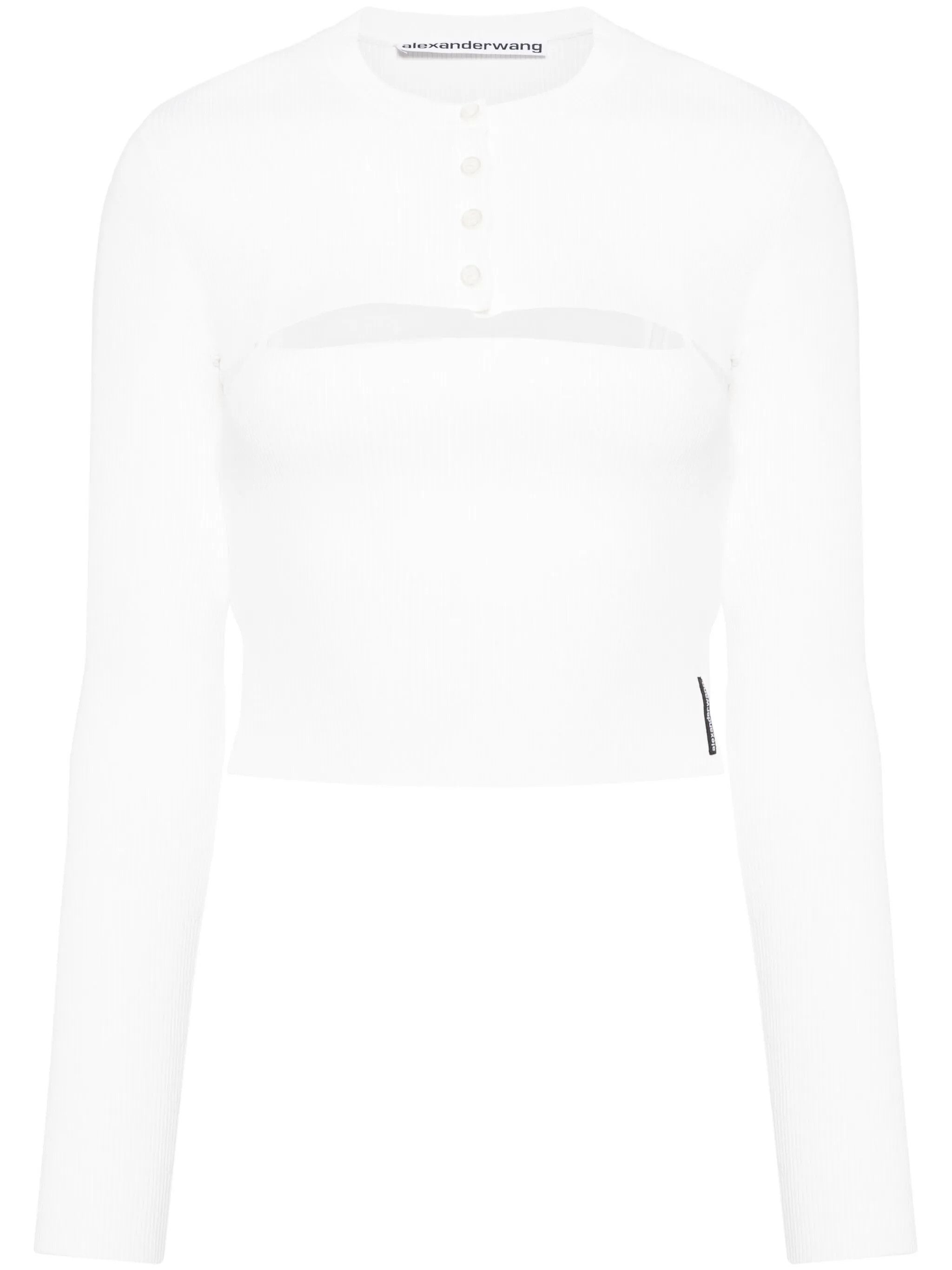 Alexander Wang o1s22i1n0225 Two-Piece Cropped Set in White Size M / US 6-8 / IT 42-44 - 1 Thumbnail