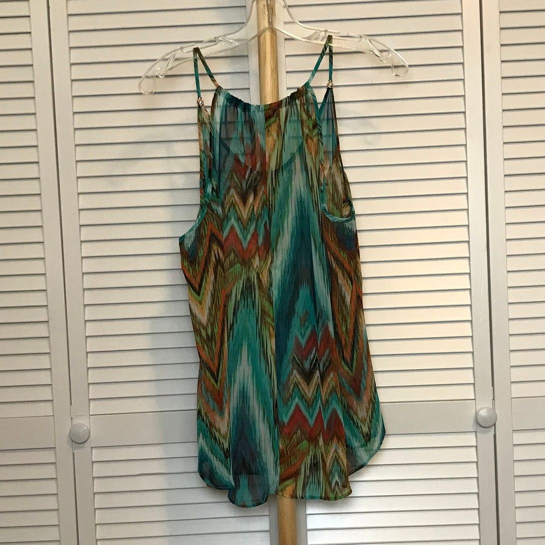 Other iZ Byer Geometric Sheer Scoop Neck Sleeveless Blouse XL Size XL / US 12-14 / IT 48-50 - 2 Thumbnail
