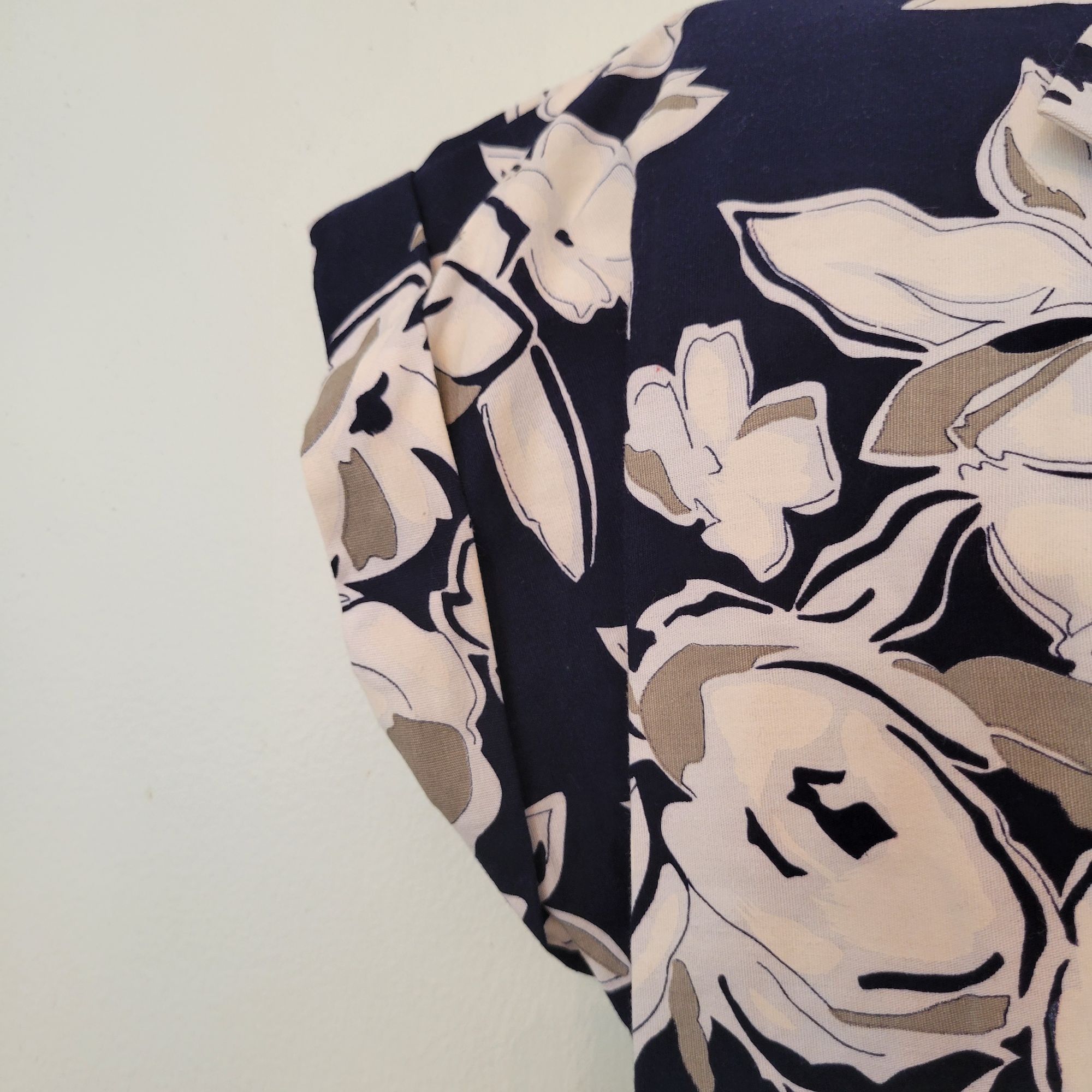 Other Vintage 1940s Peplum Blue Floral Midi Tea Dress 14 Retro Pin Size XL / US 12-14 / IT 48-50 - 3 Thumbnail