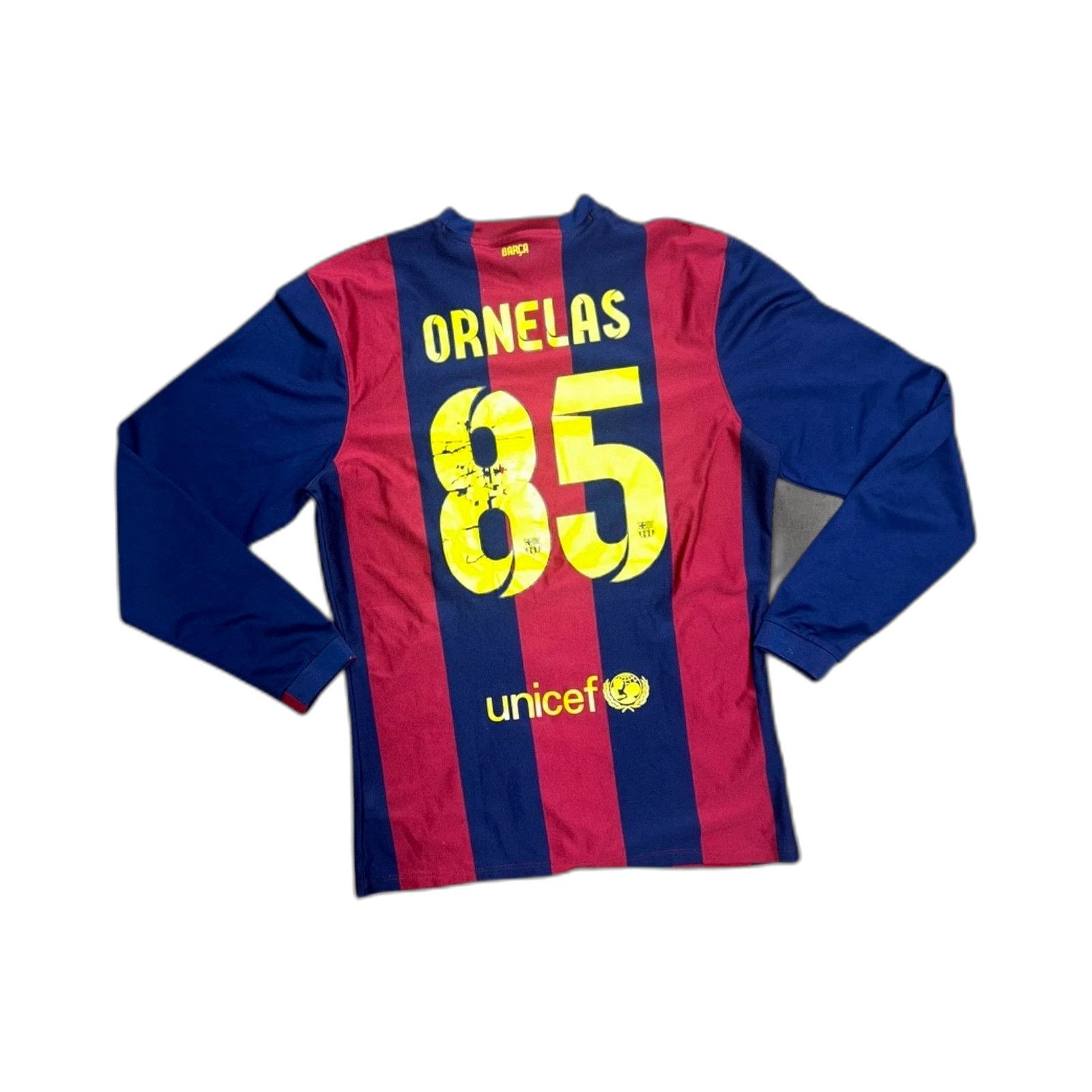Nike FC Barcelona 2014-2015 Home Long Sleeve Jersey Ornelas #85 V Size US XL / EU 56 / 4 - 2 Thumbnail