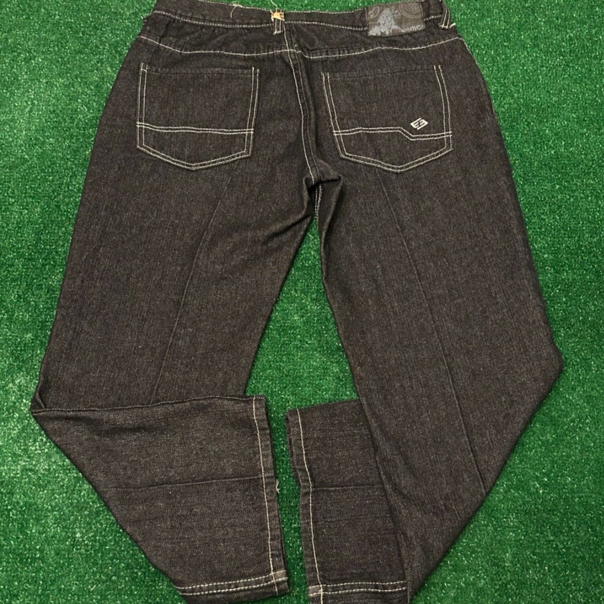 Enyce VINTAGE Enyce Baggy Skater Grunge Jeans Mens Size 36 Dark Wash Black 36x30 Regular Jeans Mens Grunge Y2K Baggy Wide-Leg Size US 36 / EU 52 - 2 Thumbnail