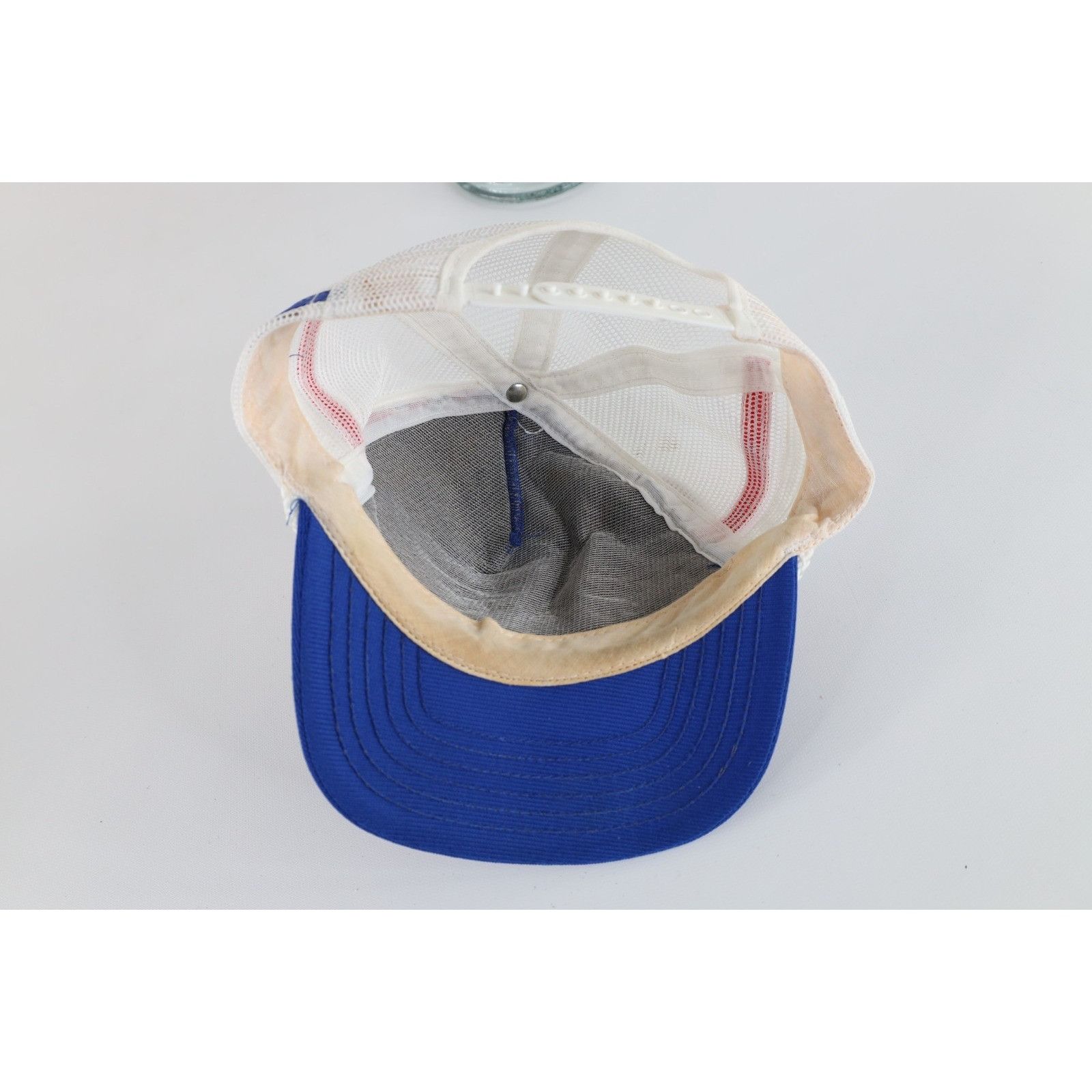 Vintage 70s 80s 3 Stripes Heating AC Flag Trucker Hat