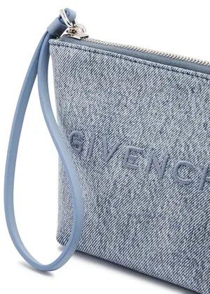 Givenchy o1srvl11e1224 Size: OS/Mini Denim Pouch in Light Blue Size ONE SIZE - 4 Thumbnail