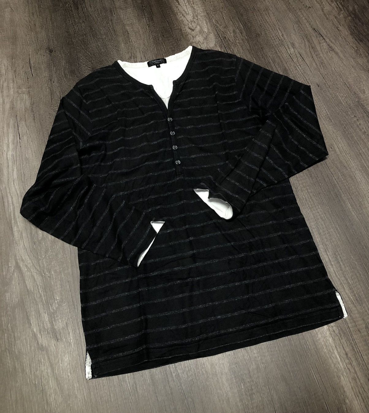 Designer × Vintage × Yohji Yamamoto Sacsny Y'saccs Y's Yohji Yamamoto Long Sleeve Tee Shirt Size US M / EU 48-50 / 2 - 8 Thumbnail