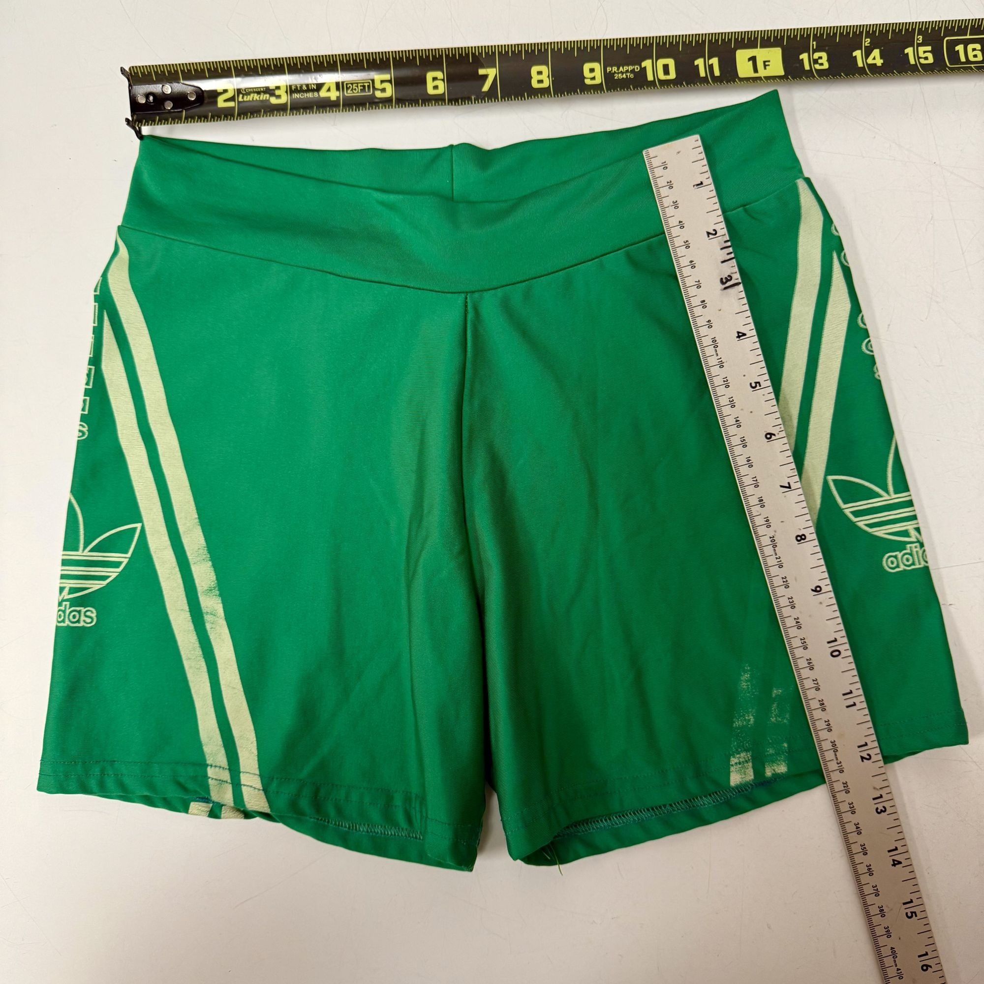 Adidas 80's Adidas SHINY Spandex Sprinter Workout SPELLOUT TREFOIL Size 25" / US 0 / IT 36 - 7 Thumbnail