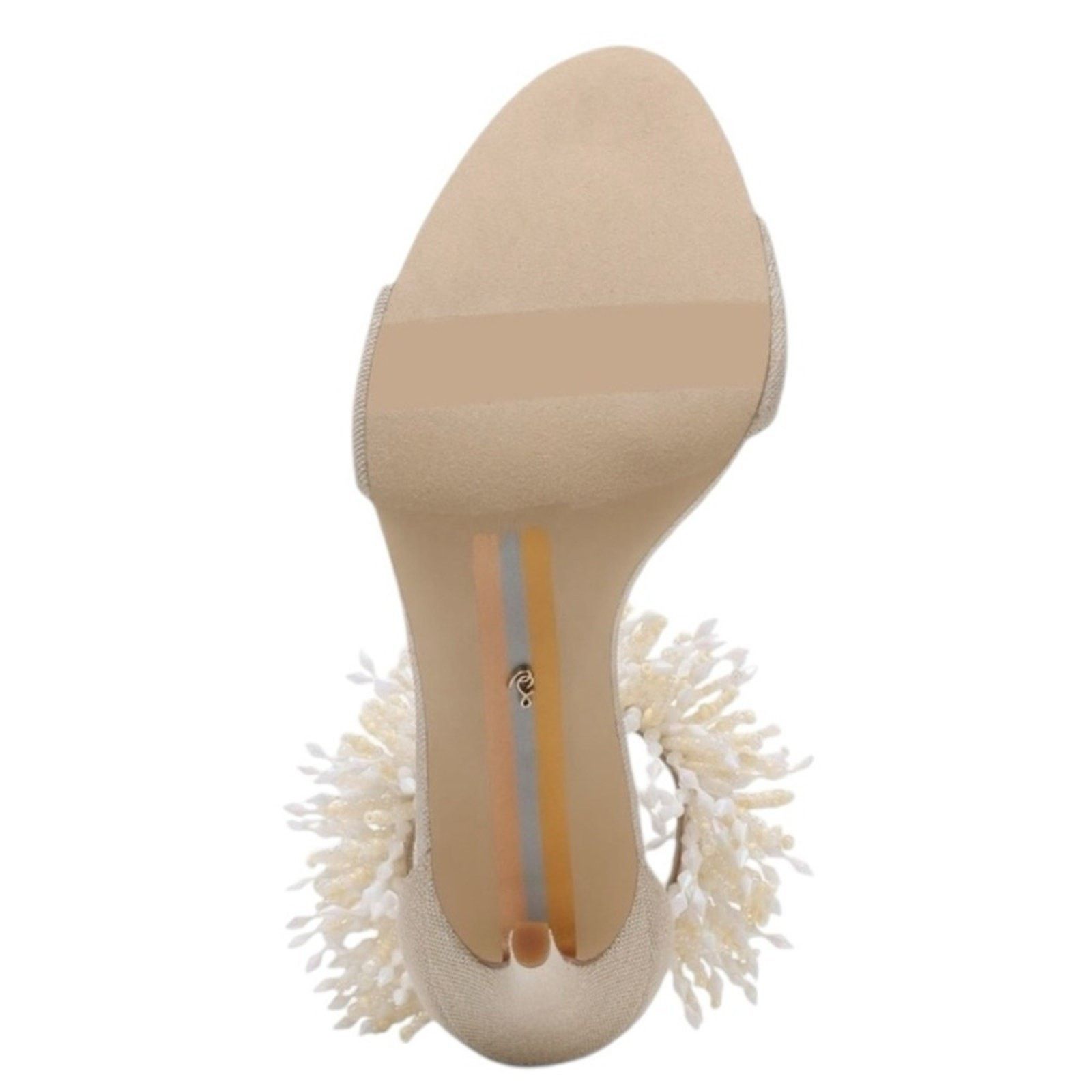 Sam Edelman Sam Edelman Gillie Sand Linen Beaded Heels Womens Size 8 Size US 8 / IT 38 - 7 Thumbnail
