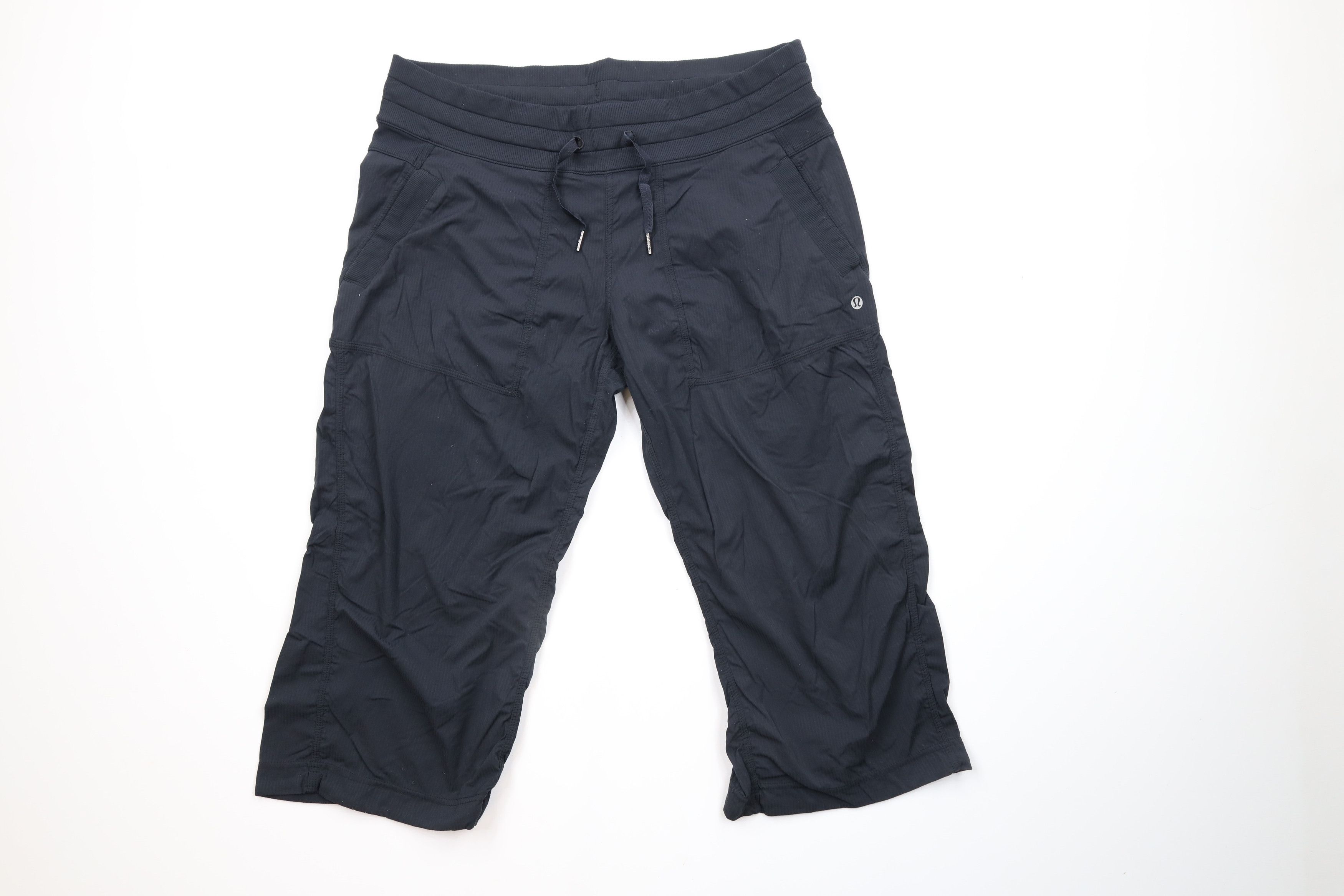 Lululemon × Vintage Lululemon Striped Dance Studio Cropped Capris Pants Black Size 32" / US 10 / IT 46 - 1 Thumbnail