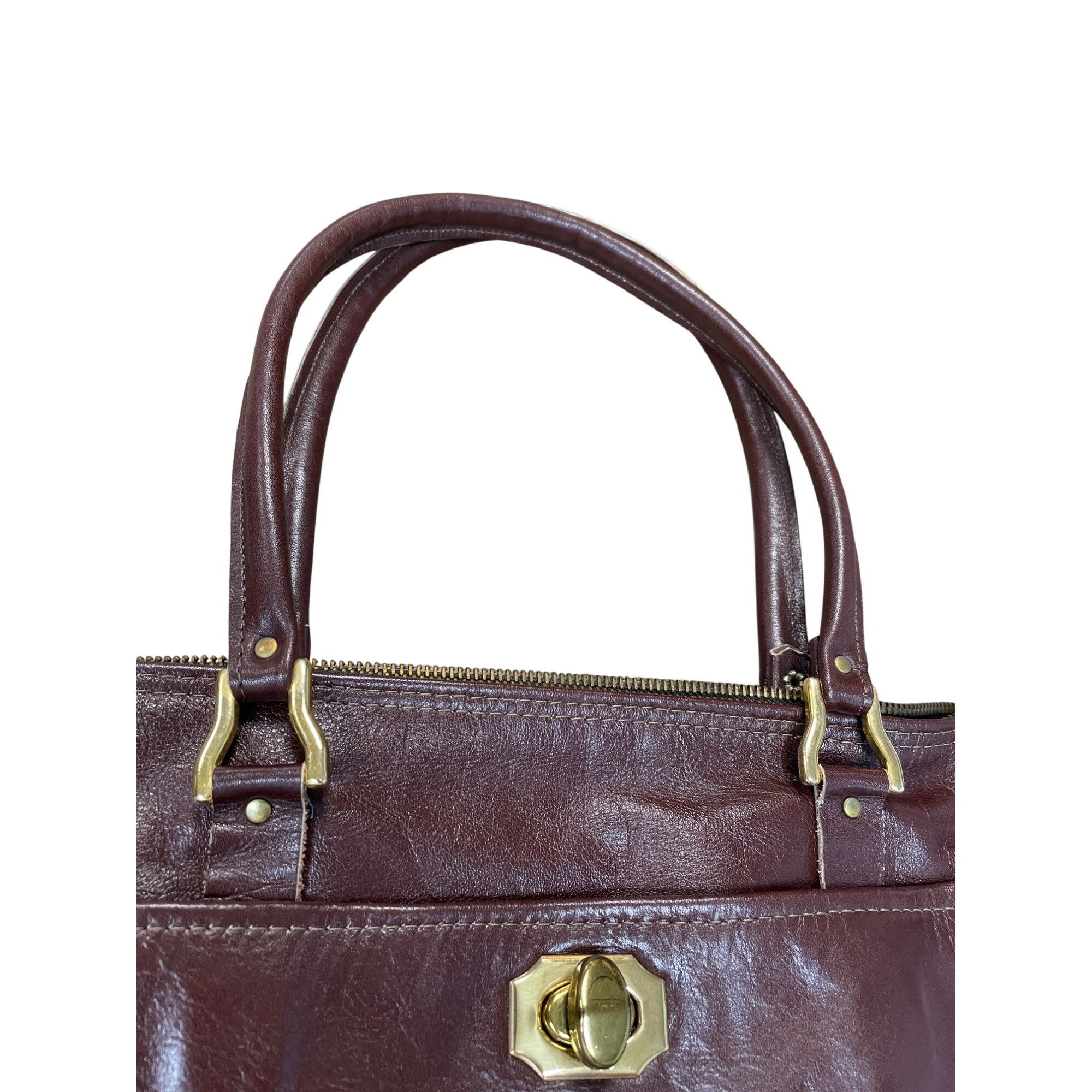 Other Moiseff Original BLS womans brown leather shoulder handbag M Size ONE SIZE - 3 Thumbnail
