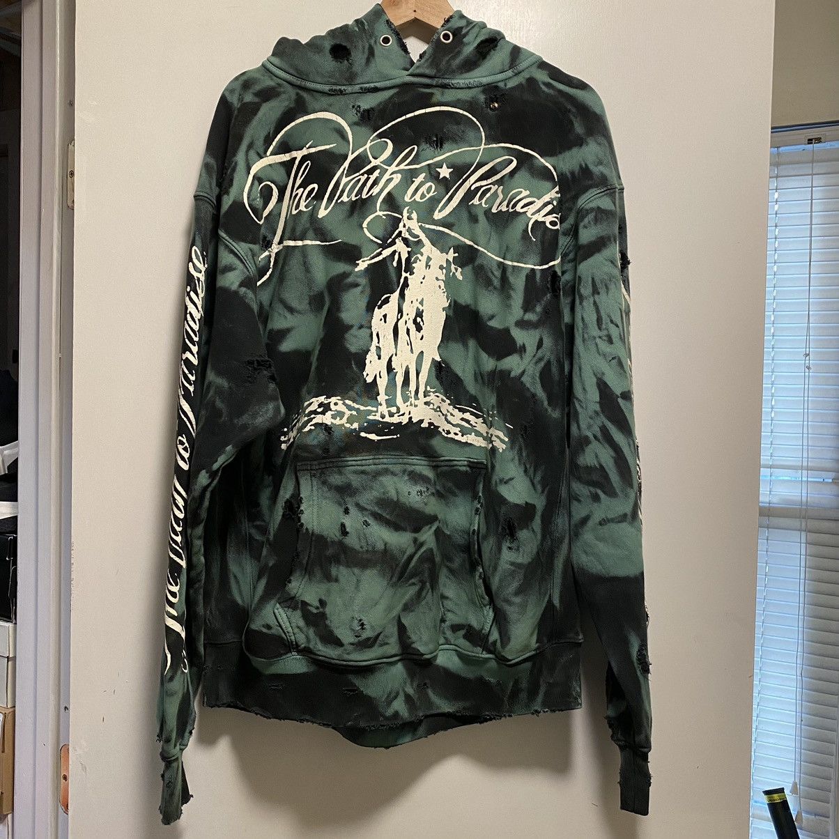 HELLSTAR Hellstar Lava No Guts Marble Paradise Hoodie Green Black Size US S / EU 44-46 / 1 - 1 Thumbnail