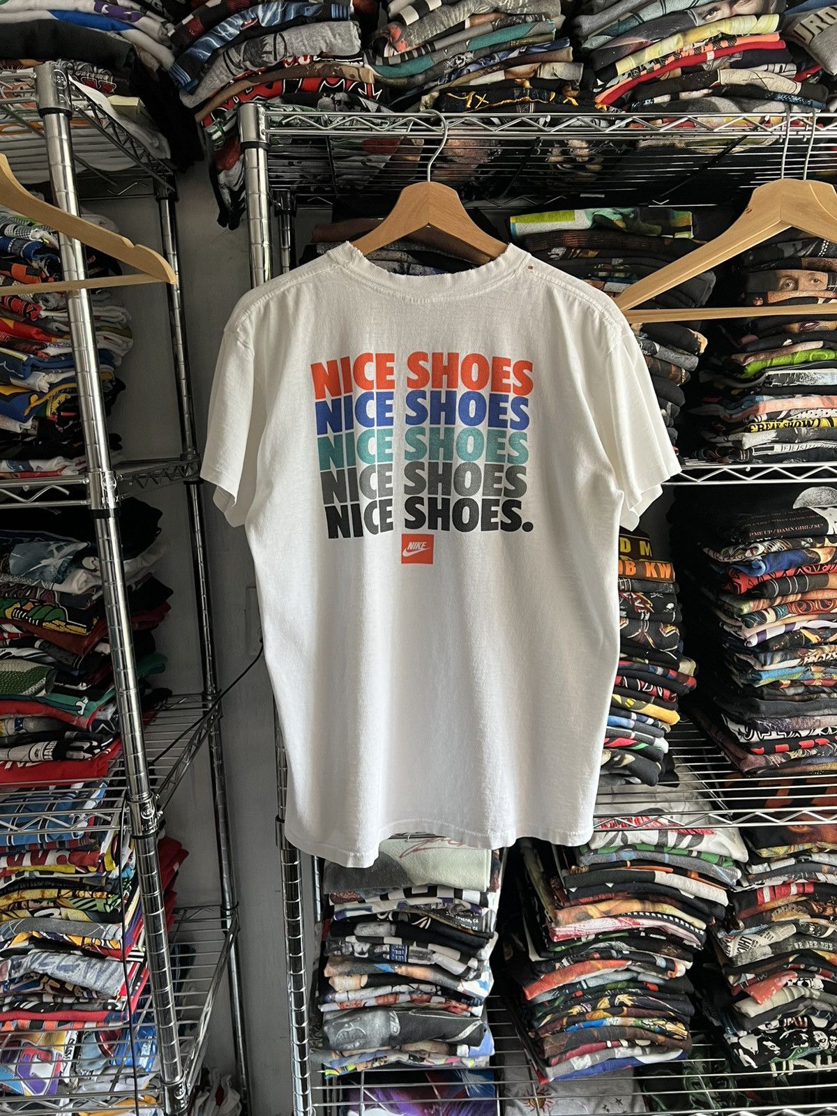 Nike 90s Nike Nice Shoes Single Stitch Promo Tee Size US M / EU 48-50 / 2 - 2 Thumbnail