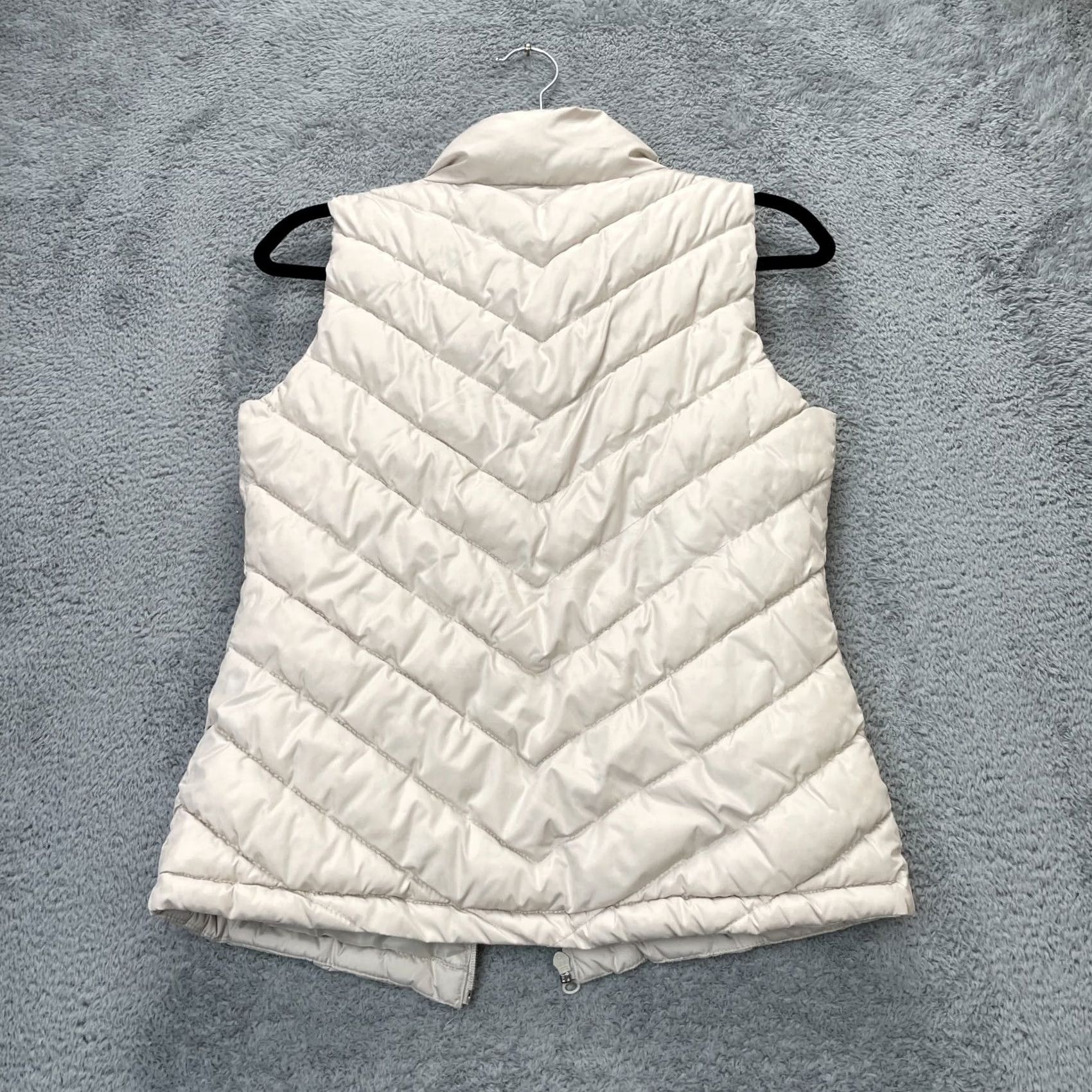 Gap Gap Vest Womens XS Beige ColdControl Lite Quilted Puffer Lined Full Zip Size XS / US 0-2 / IT 36-38 - 2 Thumbnail