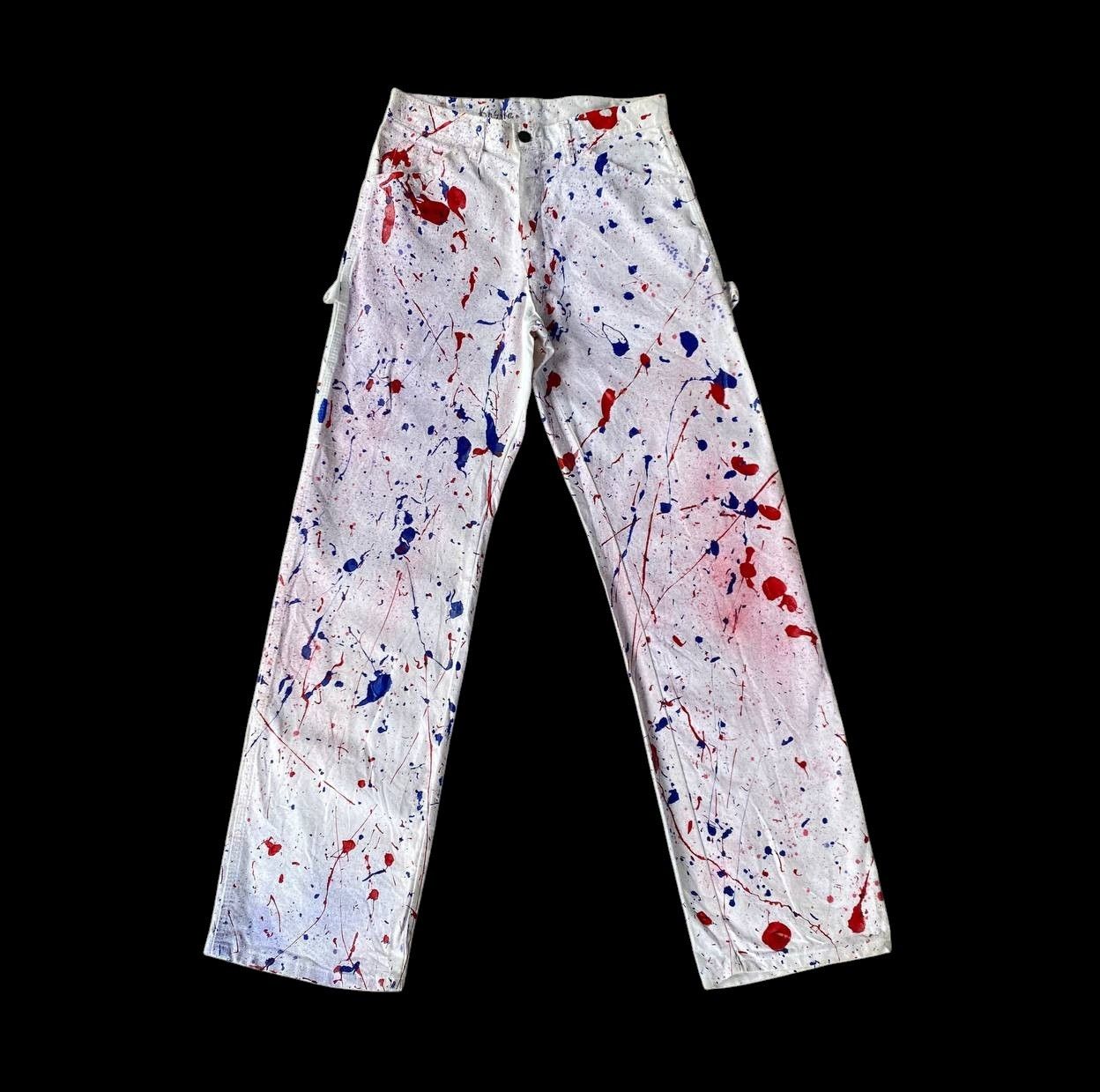 Vintage VINTAGE DICKIES CARPENTER REWORKED SPLATTER PAINT W28X32 Size US 28 / EU 44 - 1 Thumbnail