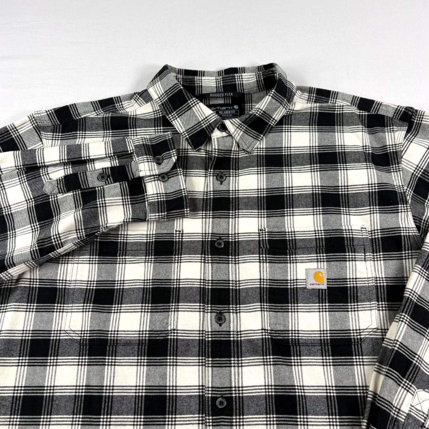 Carhartt Carhartt Shirt Men 2XL Black Plaid Midweight Rugged Flex Workwear Casual Button-Up Jacket-Style Shirt Size US XXL / EU 58 / 5 - 2 Thumbnail