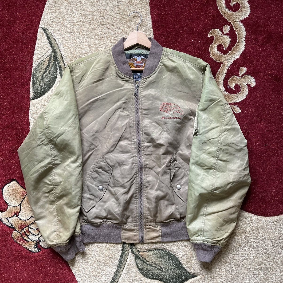 Harley Davidson × Vintage Vintage 90s Harley Davidson Bomber Jacket Size US L / EU 52-54 / 3 - 3 Thumbnail