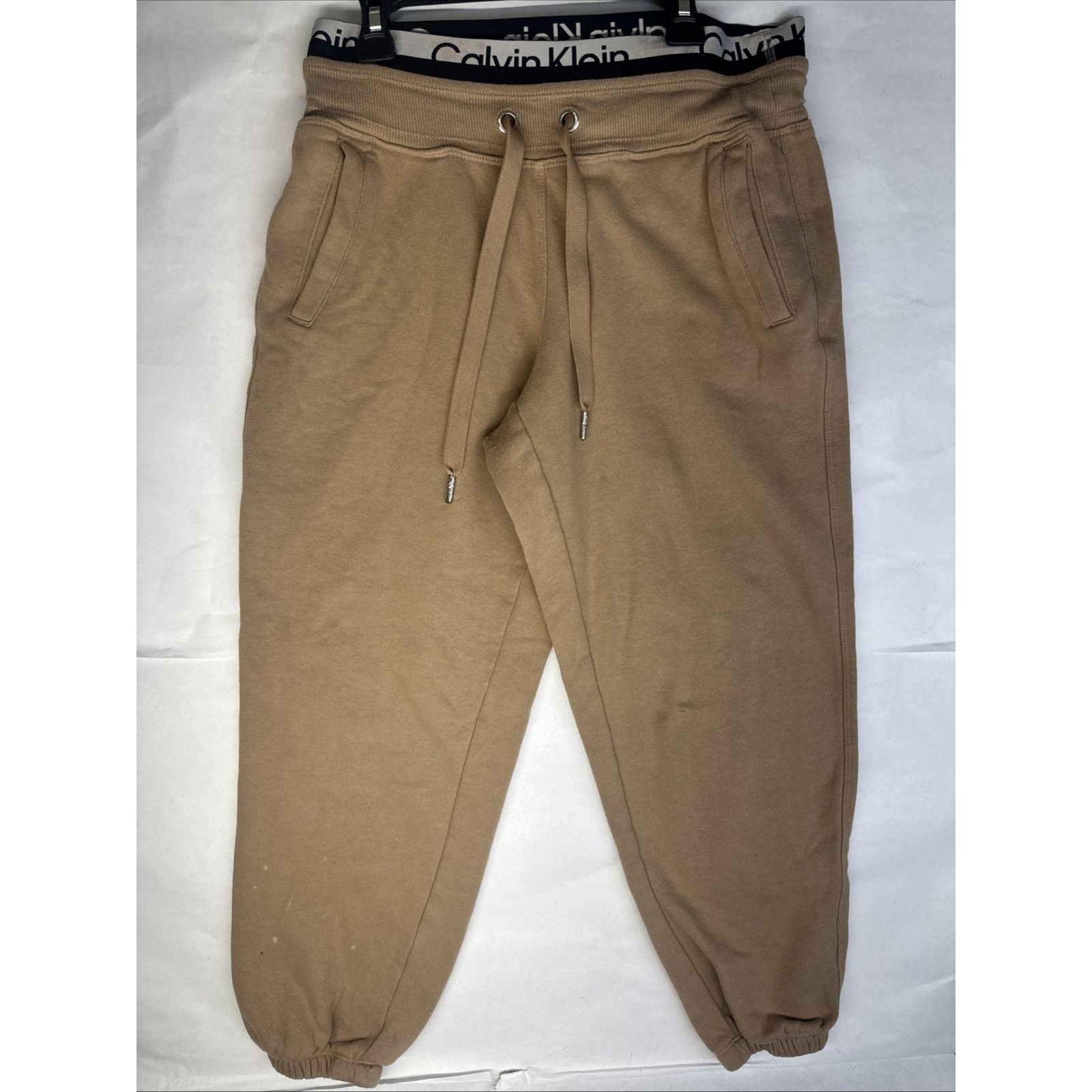 Calvin Klein Calvin Klein Performance Sweatpants Small, Beige, Fleece, Size 25" / US 0 / IT 36 - 1 Thumbnail