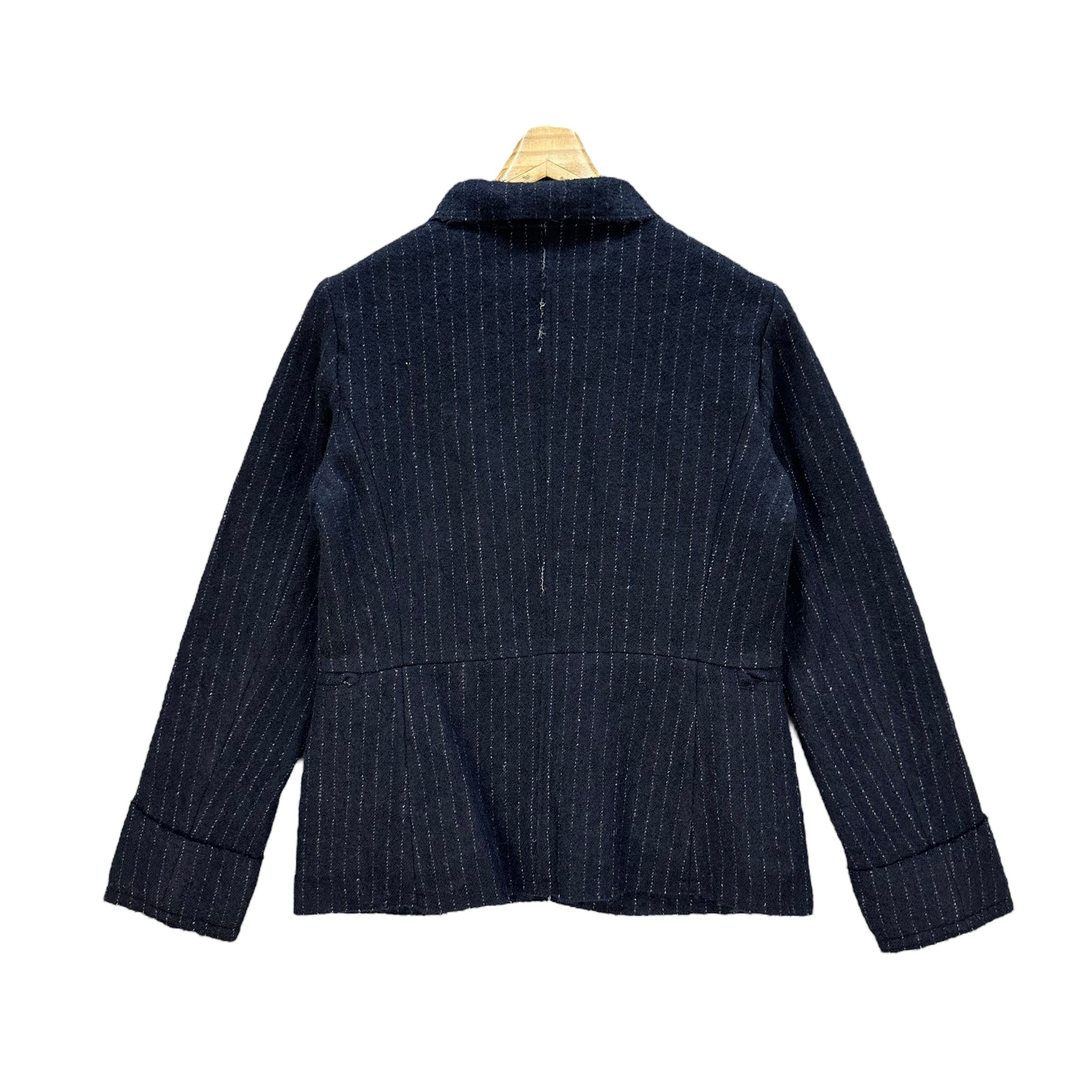 Japanese Brand MINIYU Striped Double Side Button Wool Jacket #A44-1037 Size S / US 4 / IT 40 - 10 Thumbnail