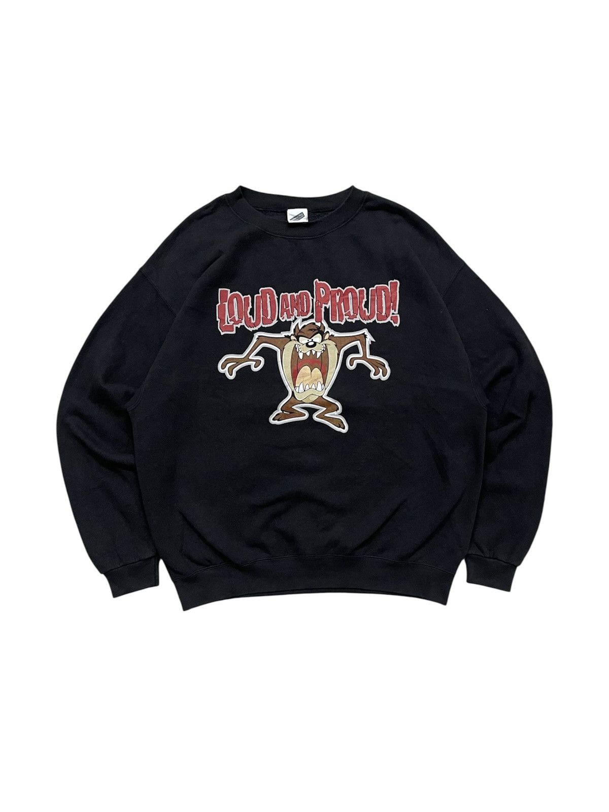 Warner Bros VINTAGE TAZMANIA “LOUD AND PROUD” BIG PRINT CREWNECK Size US L / EU 52-54 / 3 - 1 Thumbnail