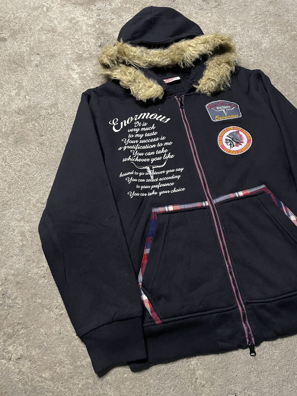 14th Addiction 2000’s Lock Heaven - Poem Fur Hoodie Size US M / EU 48-50 / 2 - 5 Thumbnail
