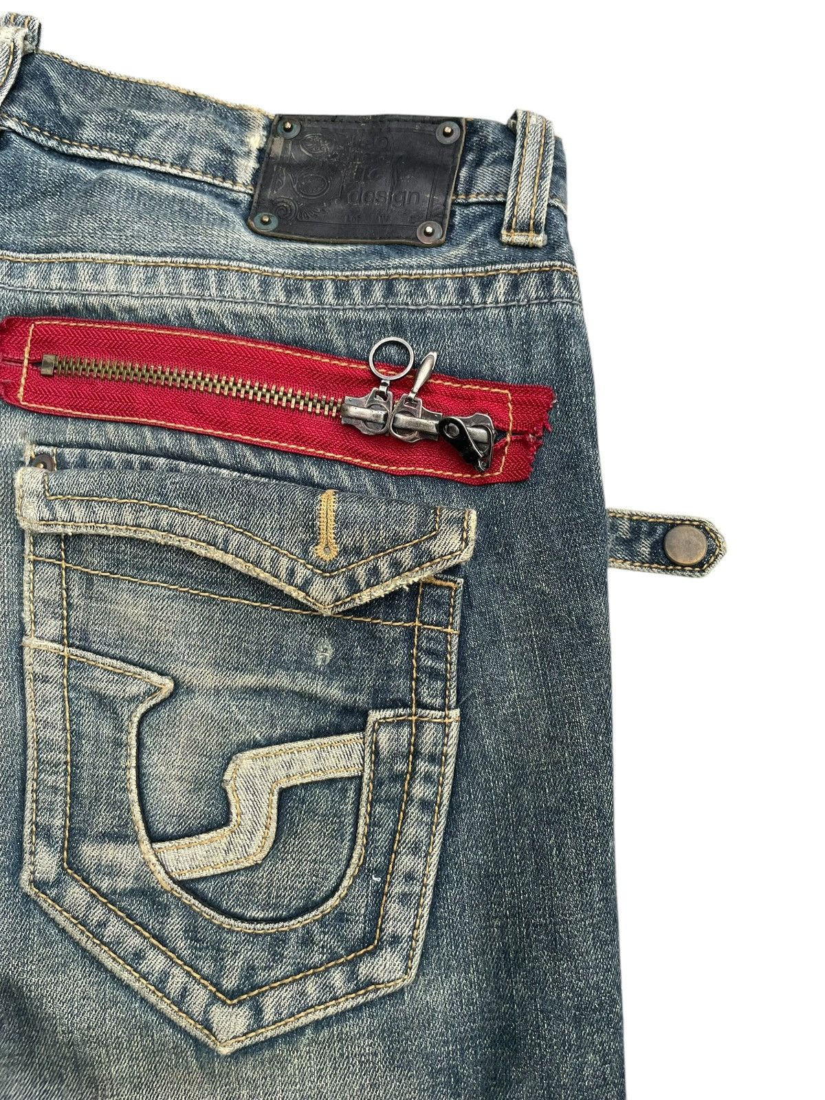 Japanese Brand Semantic Design Flare Distresed Denim Size US 36 / EU 52 - 12 Thumbnail