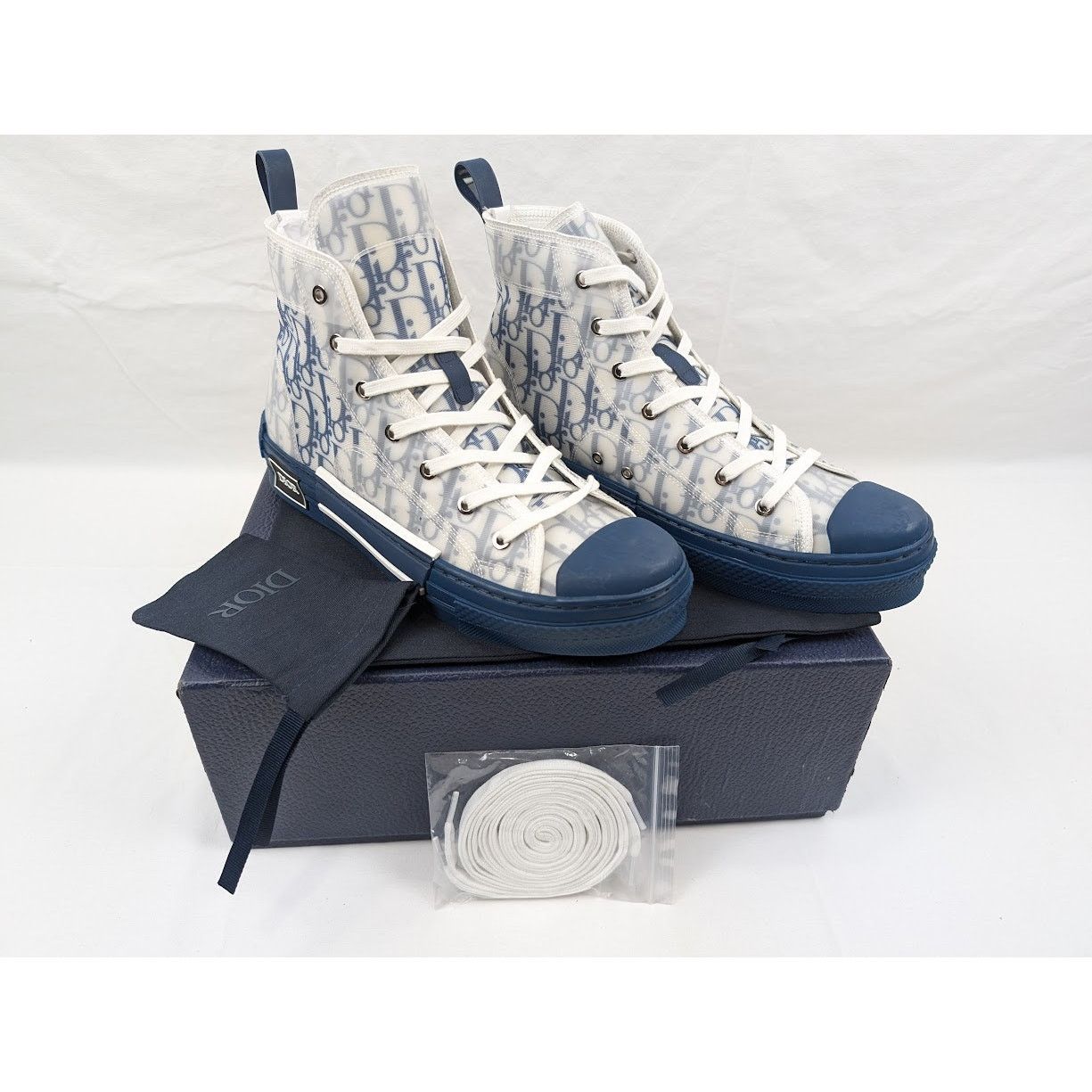 Dior o1rshd1 B23 HT Oblique Transparency in Blue Size US 12 / EU 45 - 22 Thumbnail